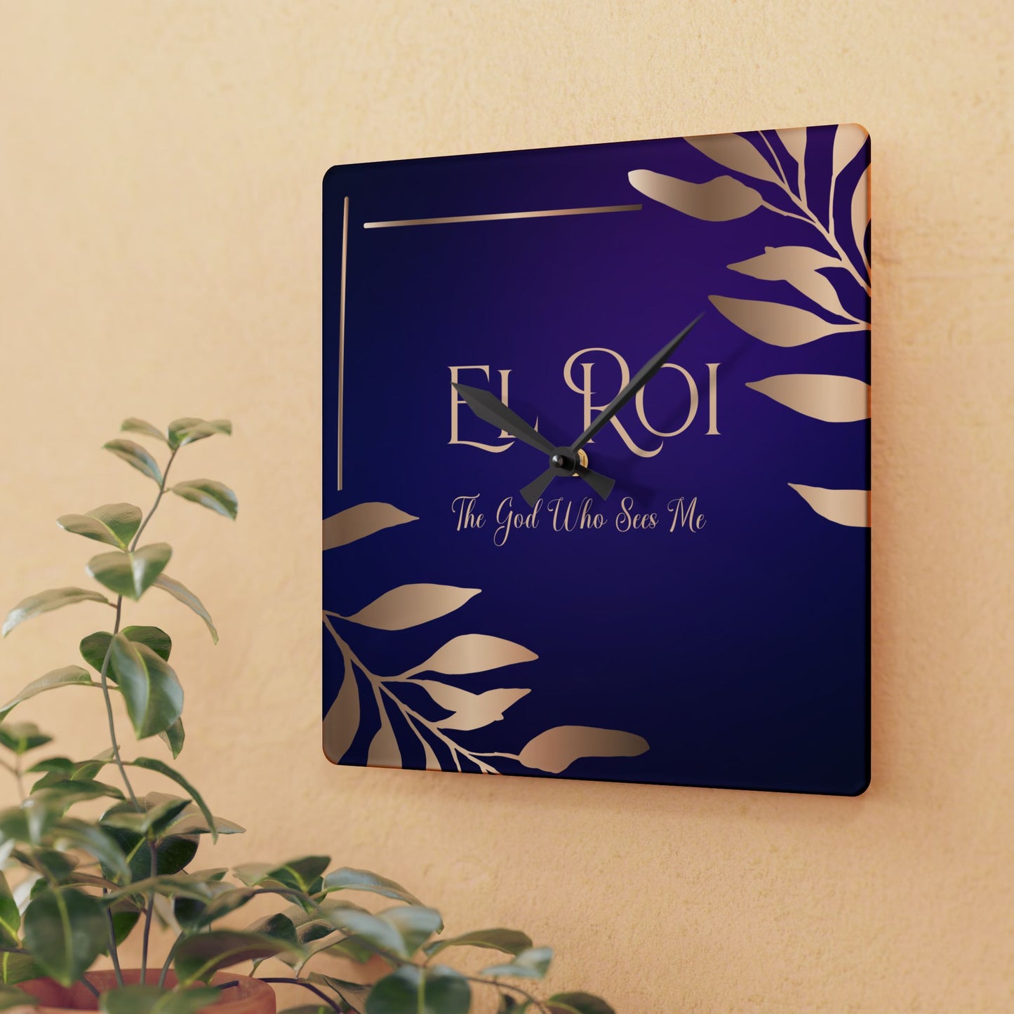 El Roi (Amethyst) Acrylic Wall Clock -