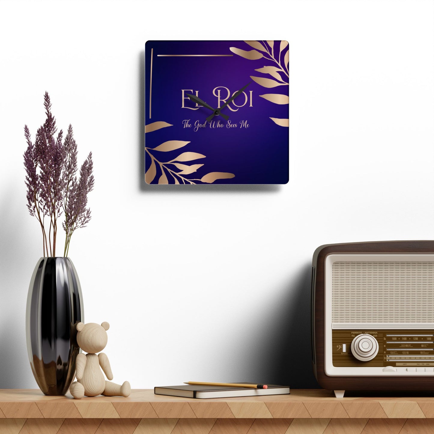 El Roi (Amethyst) Acrylic Wall Clock -