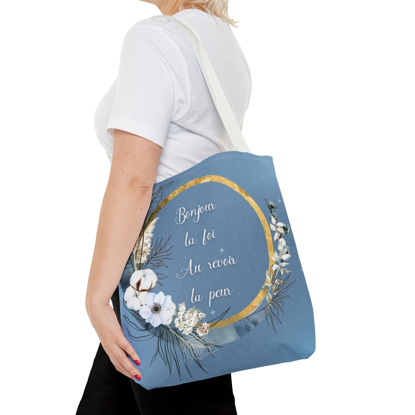 Bonjour la foi Tote Bag (AOP)