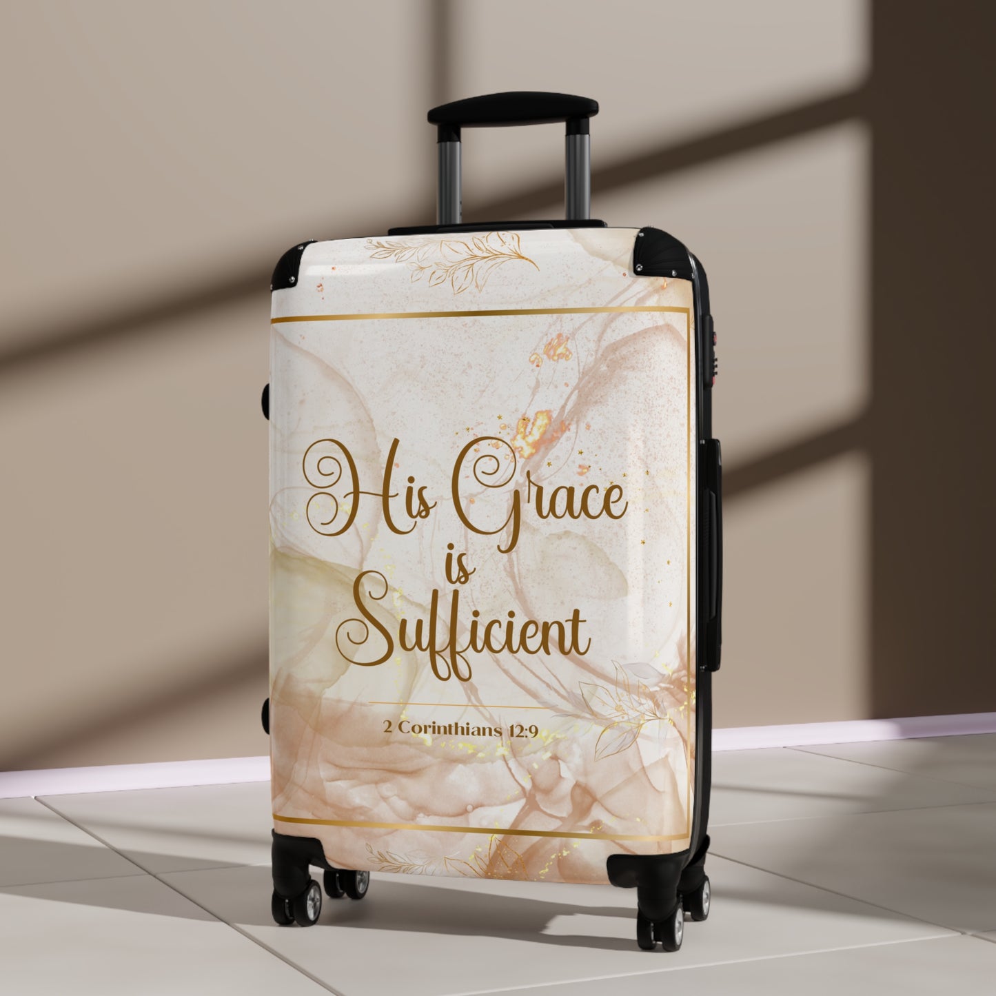 His Grace (Beige/Gold) Suitcase