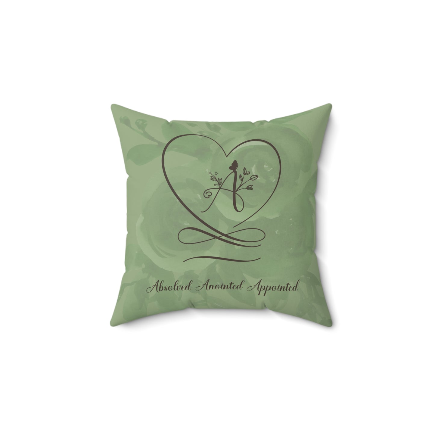 Anointed Faux Suede Square Pillow