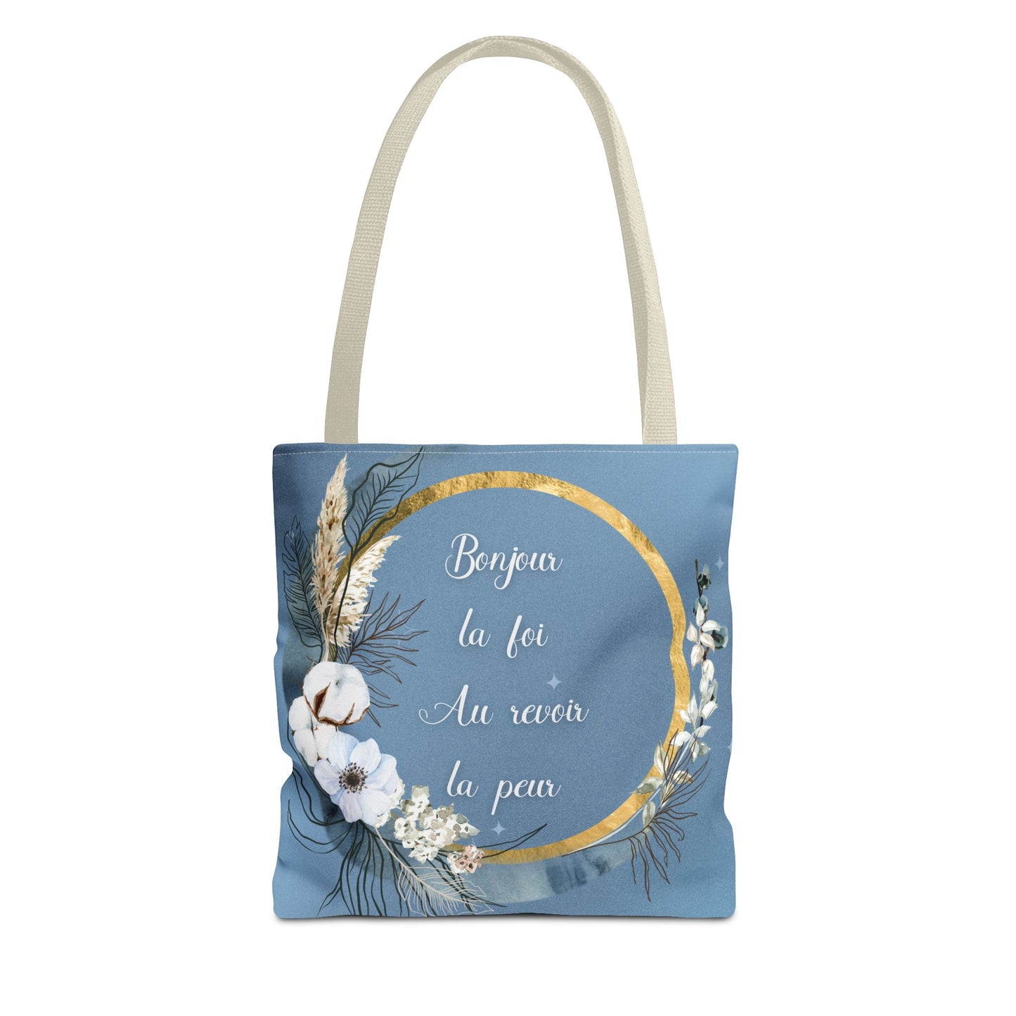 Bonjour la foi Tote Bag (AOP)