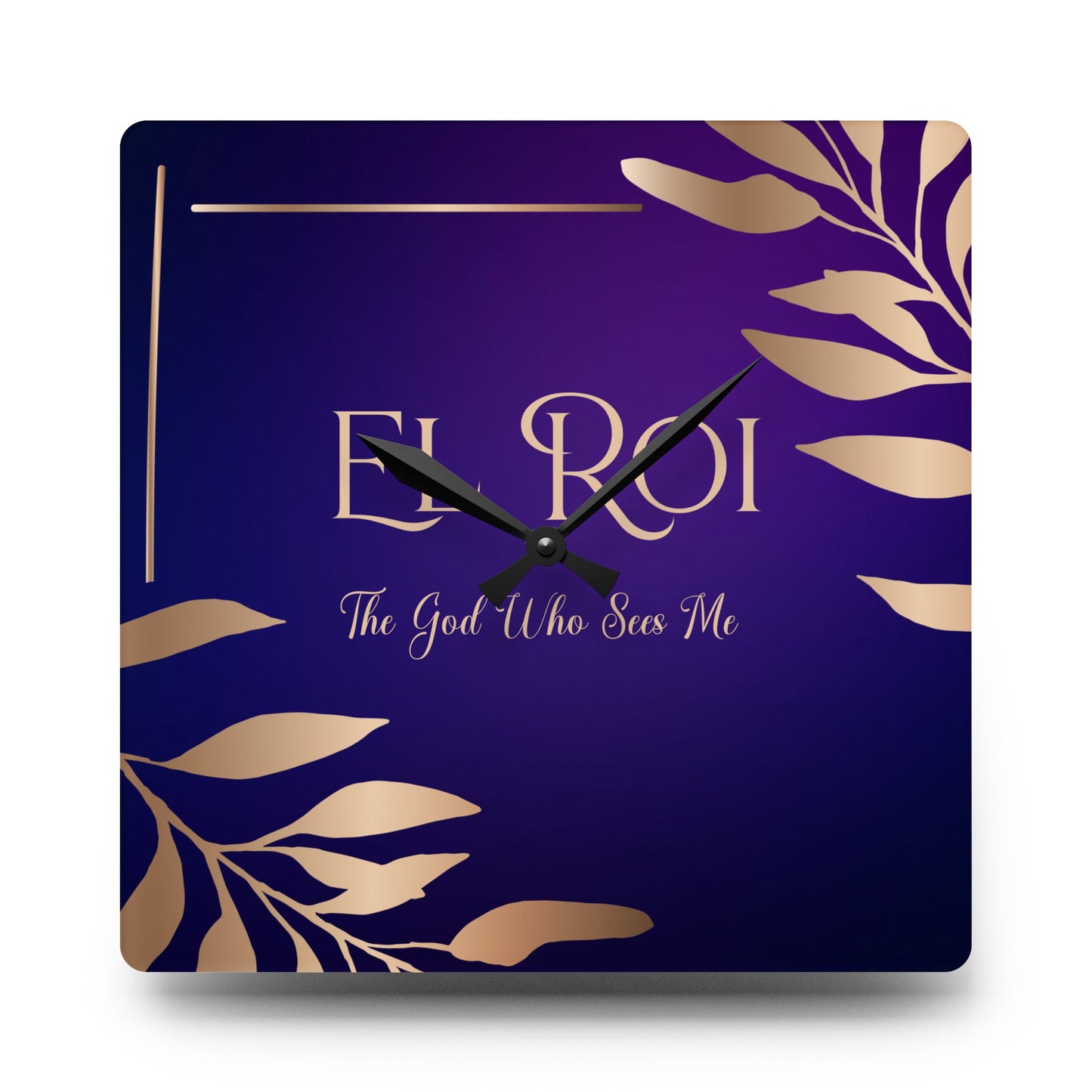 El Roi (Amethyst) Acrylic Wall Clock -