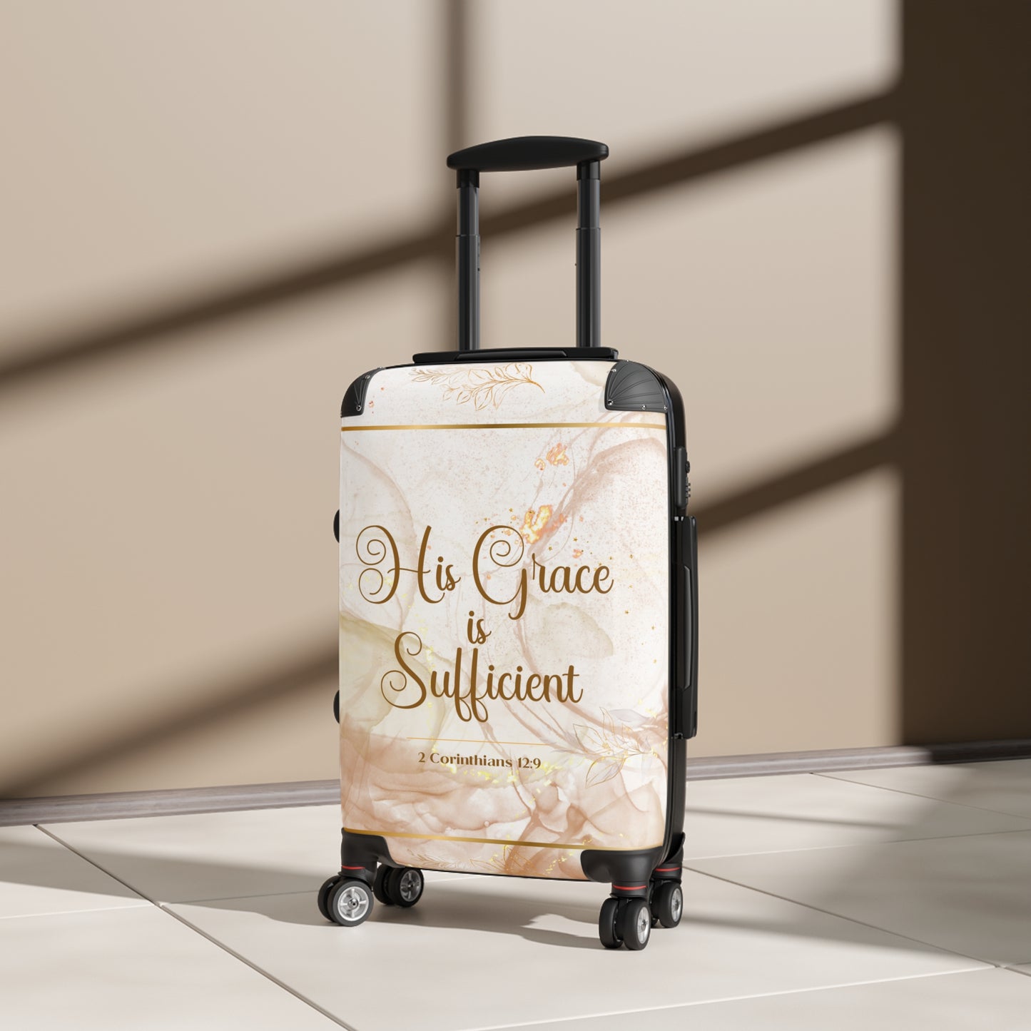 His Grace (Beige/Gold) Suitcase