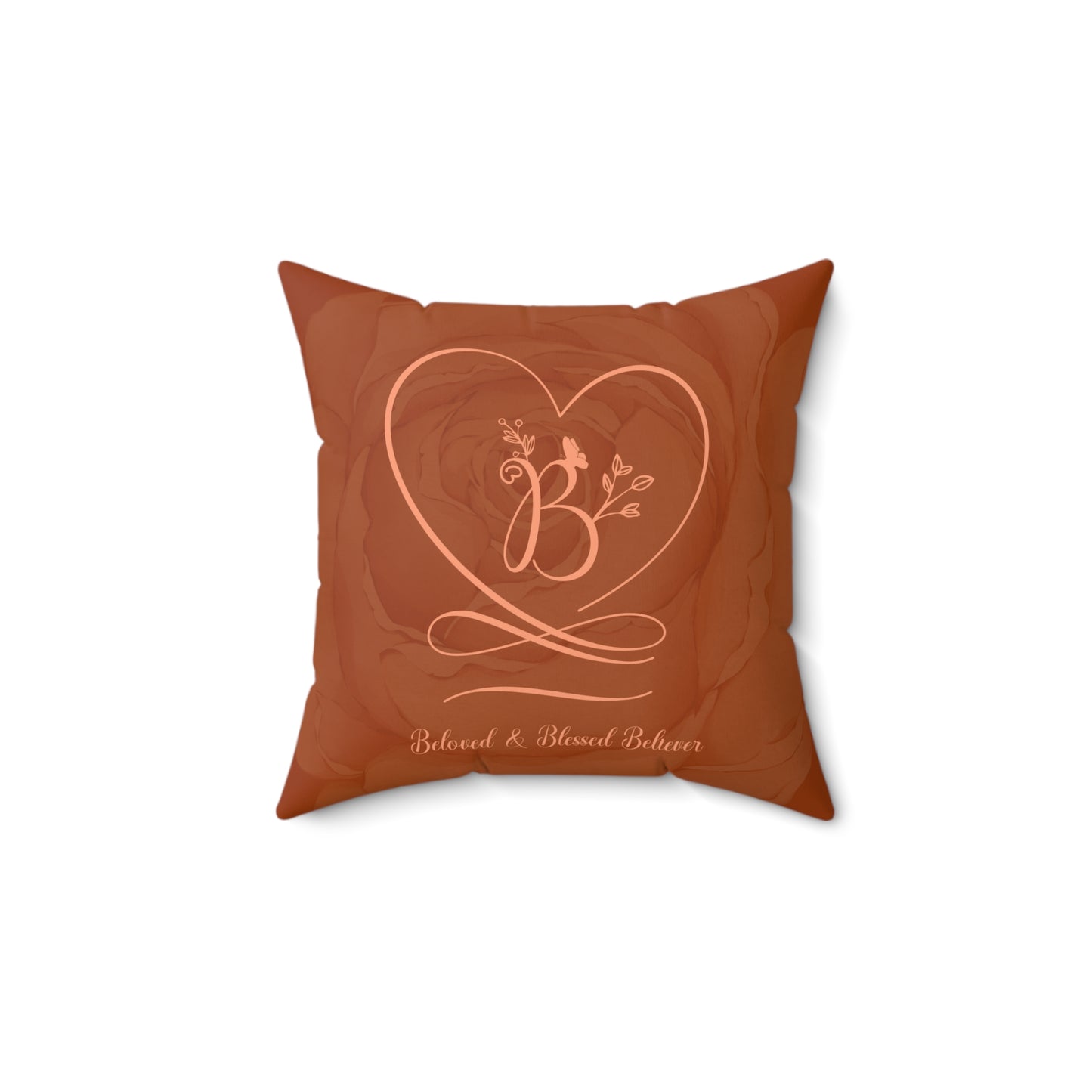 Beloved 2 Faux Suede Square Pillow