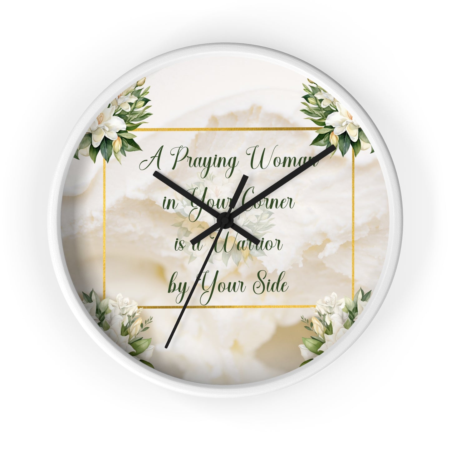 A Praying Woman (Cream) Wall Clock