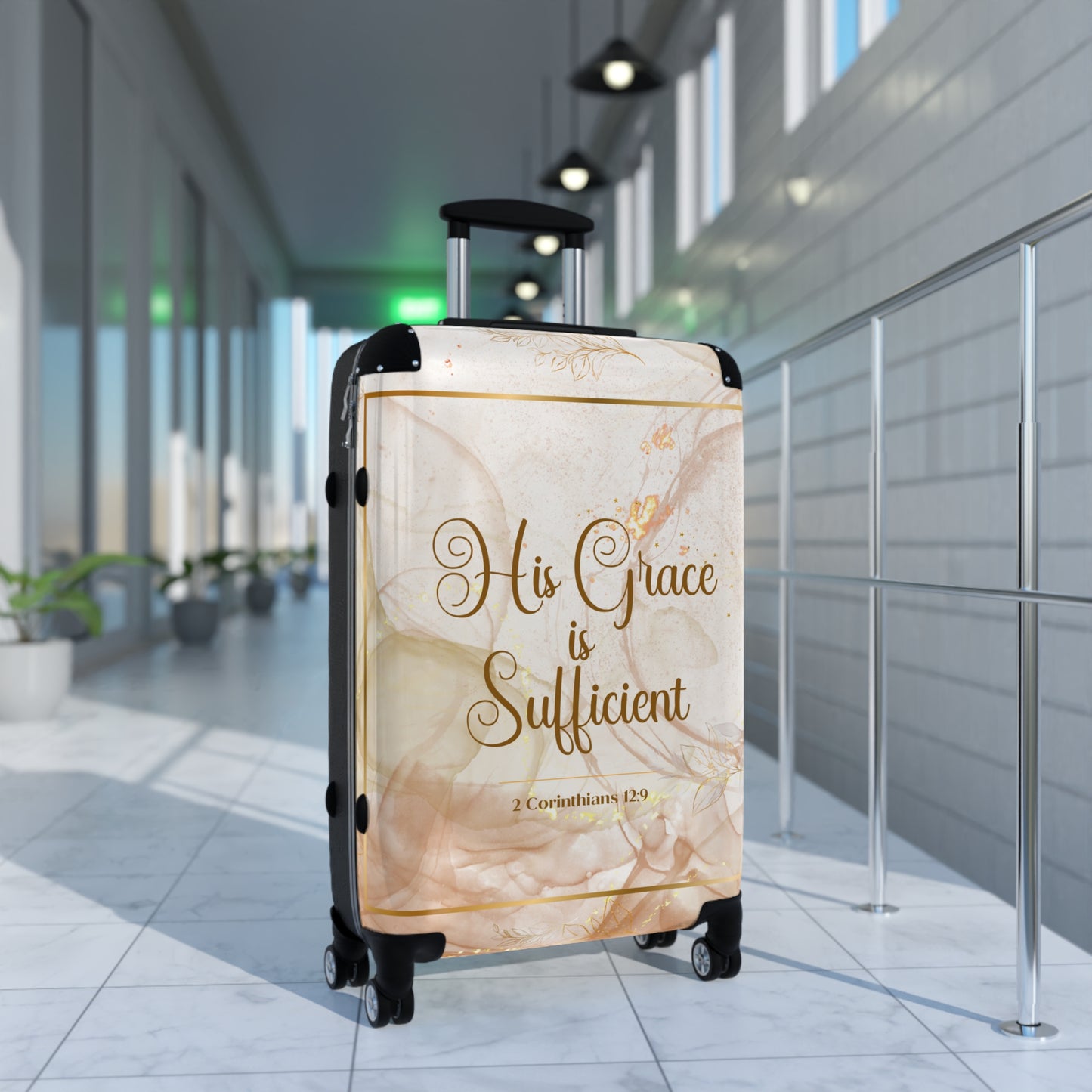 His Grace (Beige/Gold) Suitcase