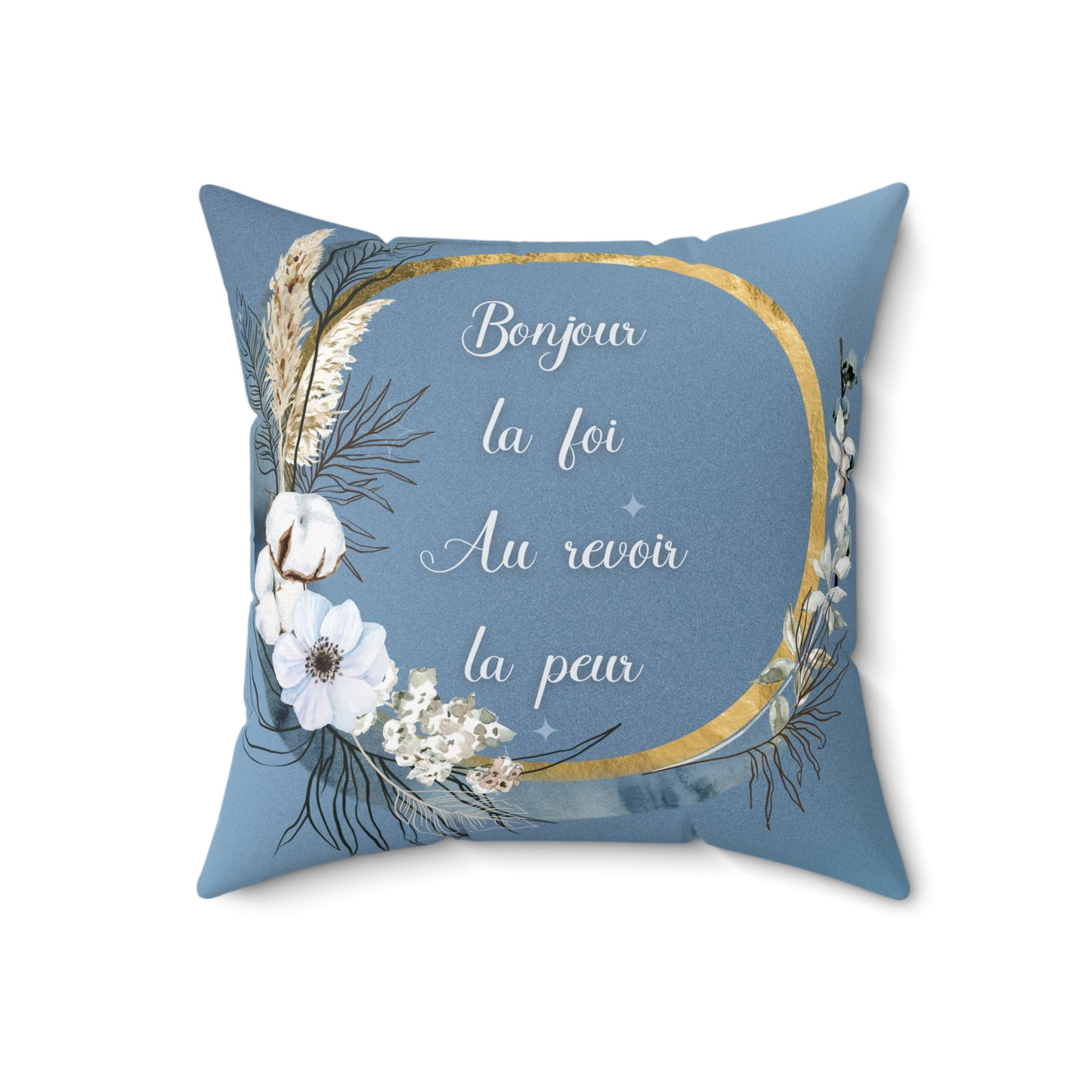 Bonjour la foi Suede Square Pillow