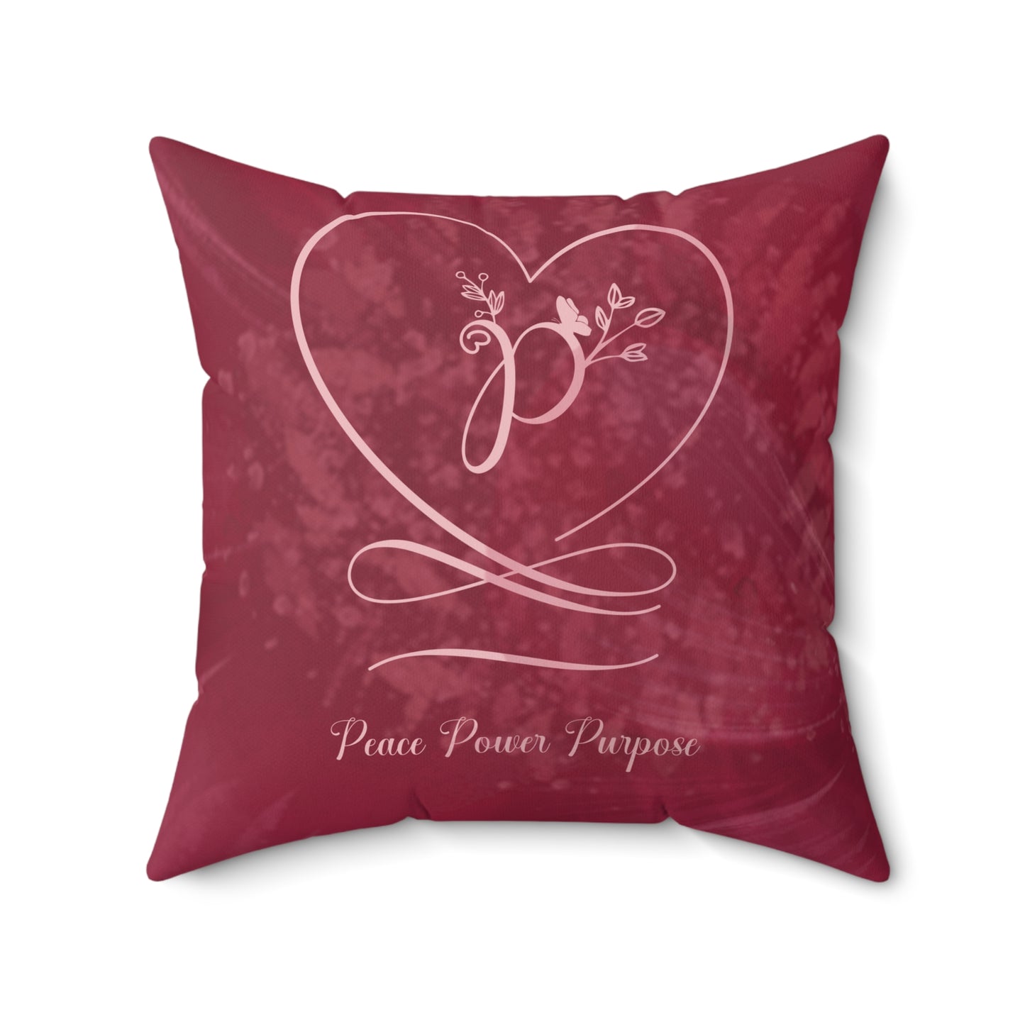 Peace 2 Spun Polyester Square Pillow