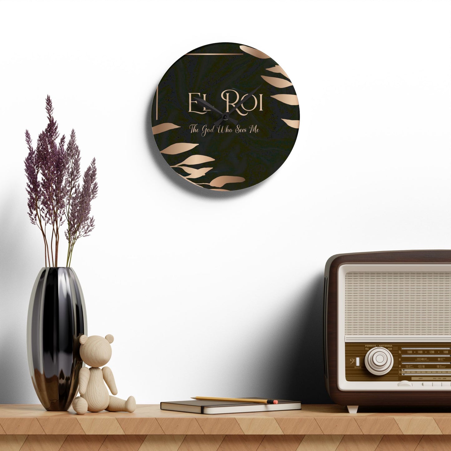 El Roi (Onyx) Acrylic Wall Clock -