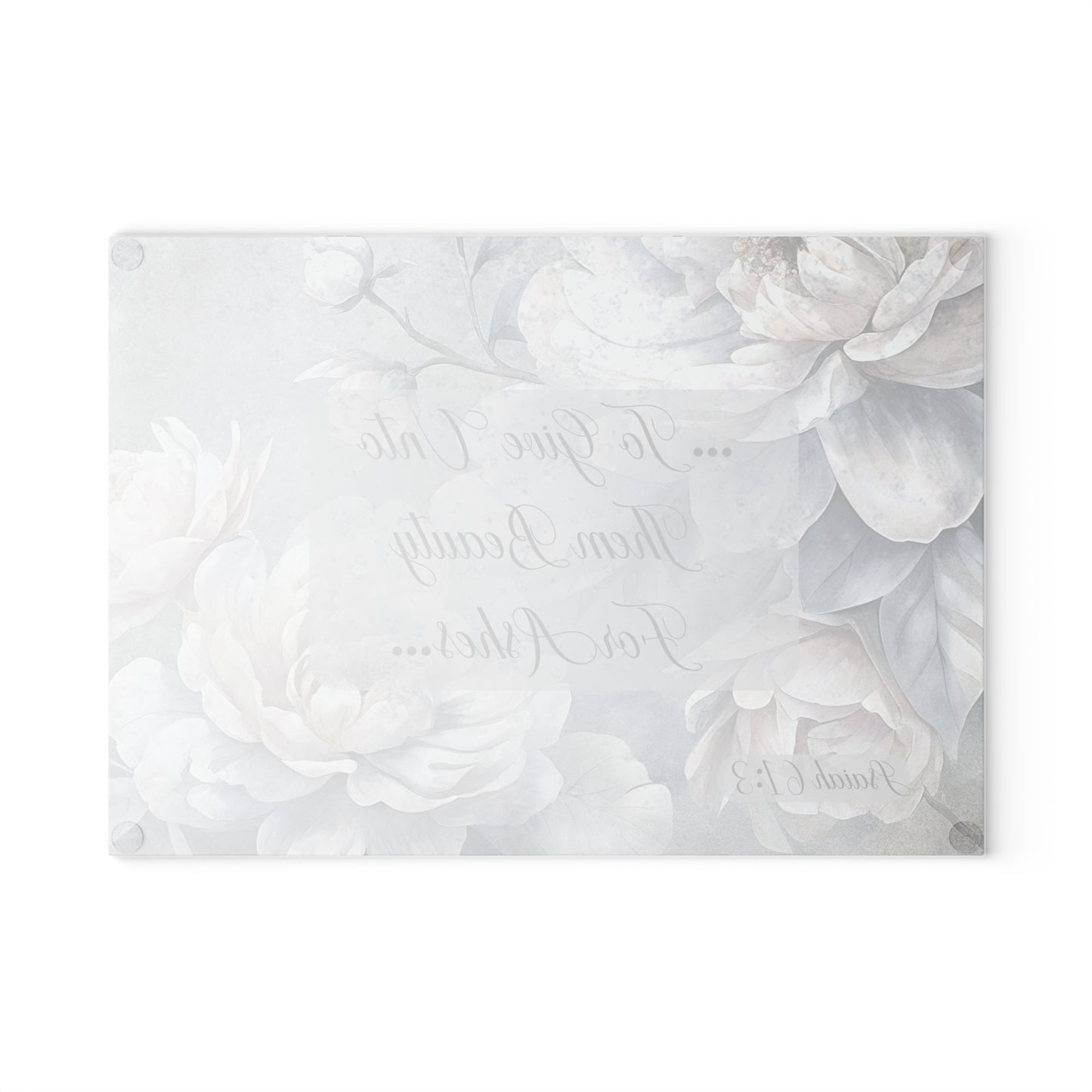 Beauty for Ashes Glass Cutting Board