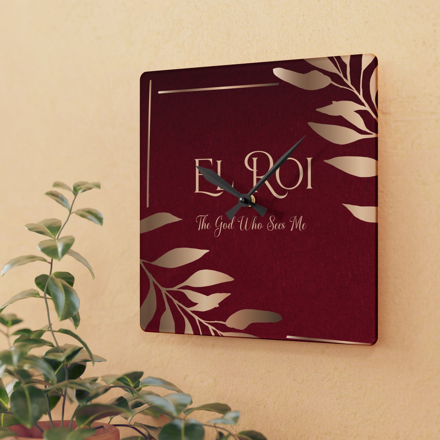 El Roi (Ruby) Acrylic Wall Clock -