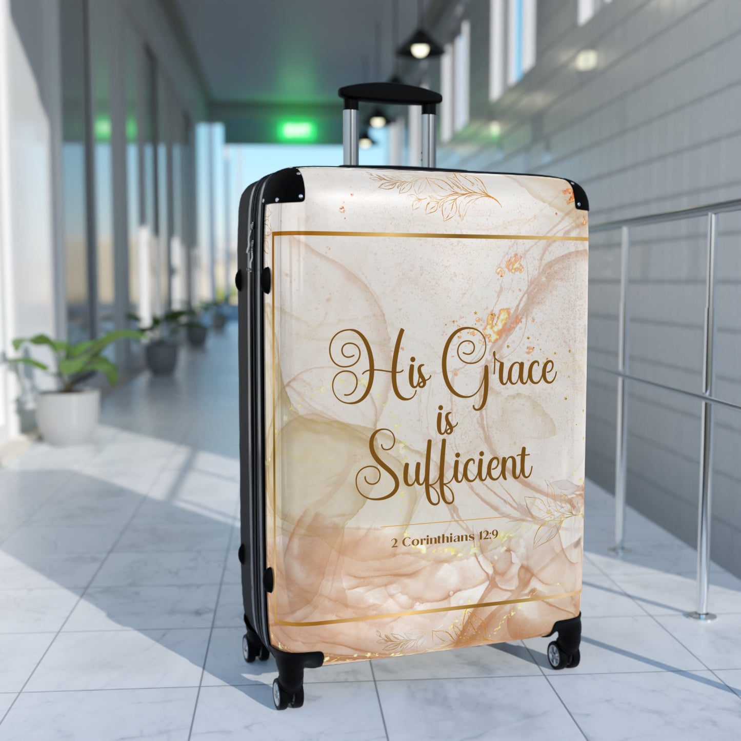 His Grace (Beige/Gold) Suitcase