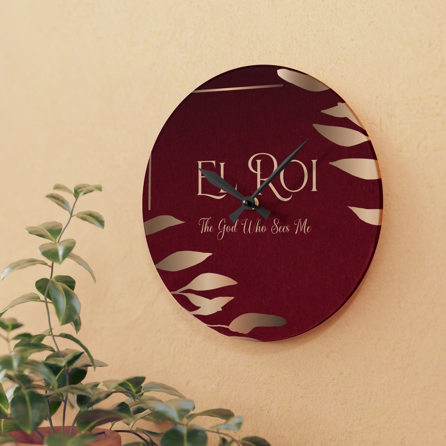 El Roi (Ruby) Acrylic Wall Clock -