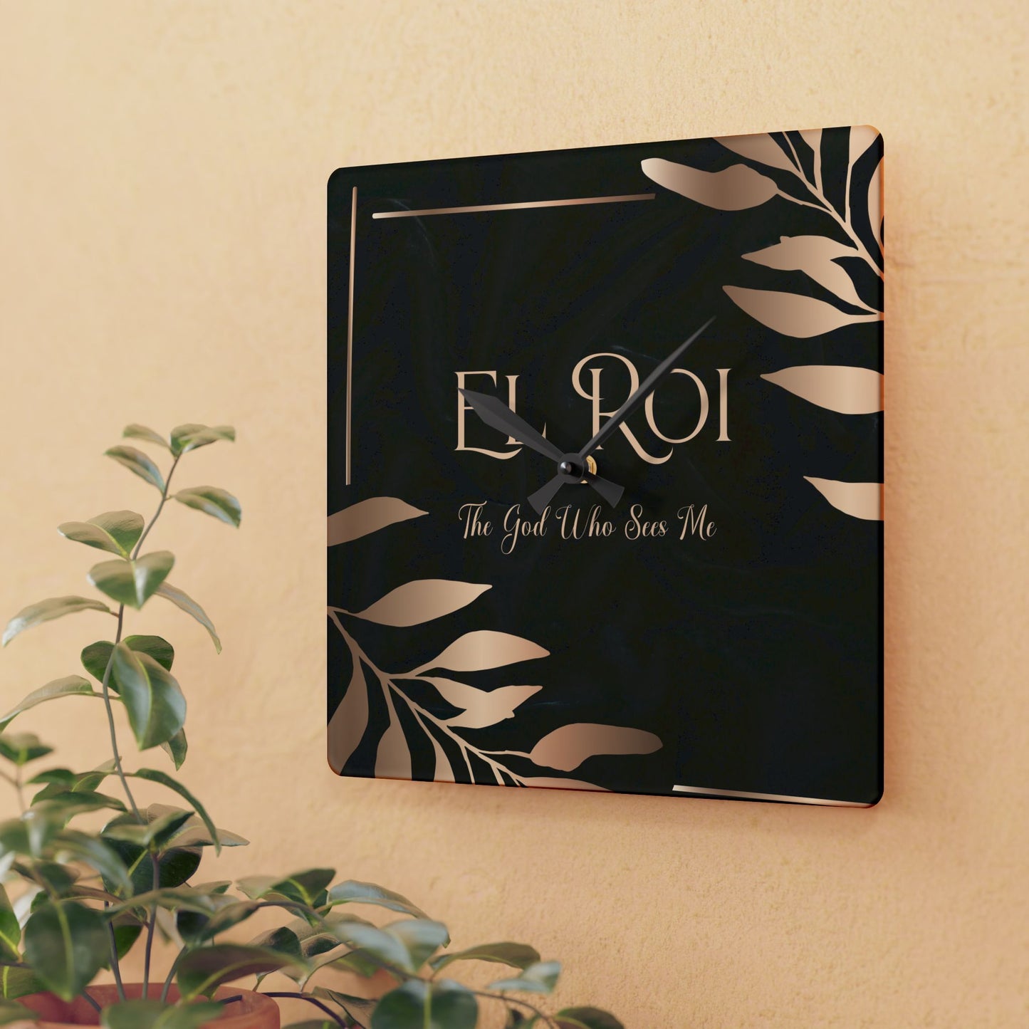 El Roi (Onyx) Acrylic Wall Clock -