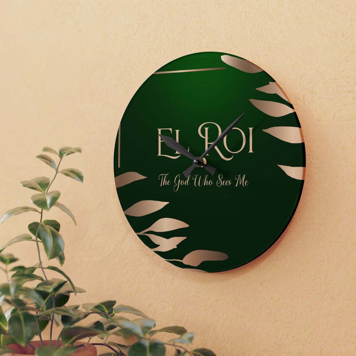 El Roi (Emerald) Acrylic Wall Clock -