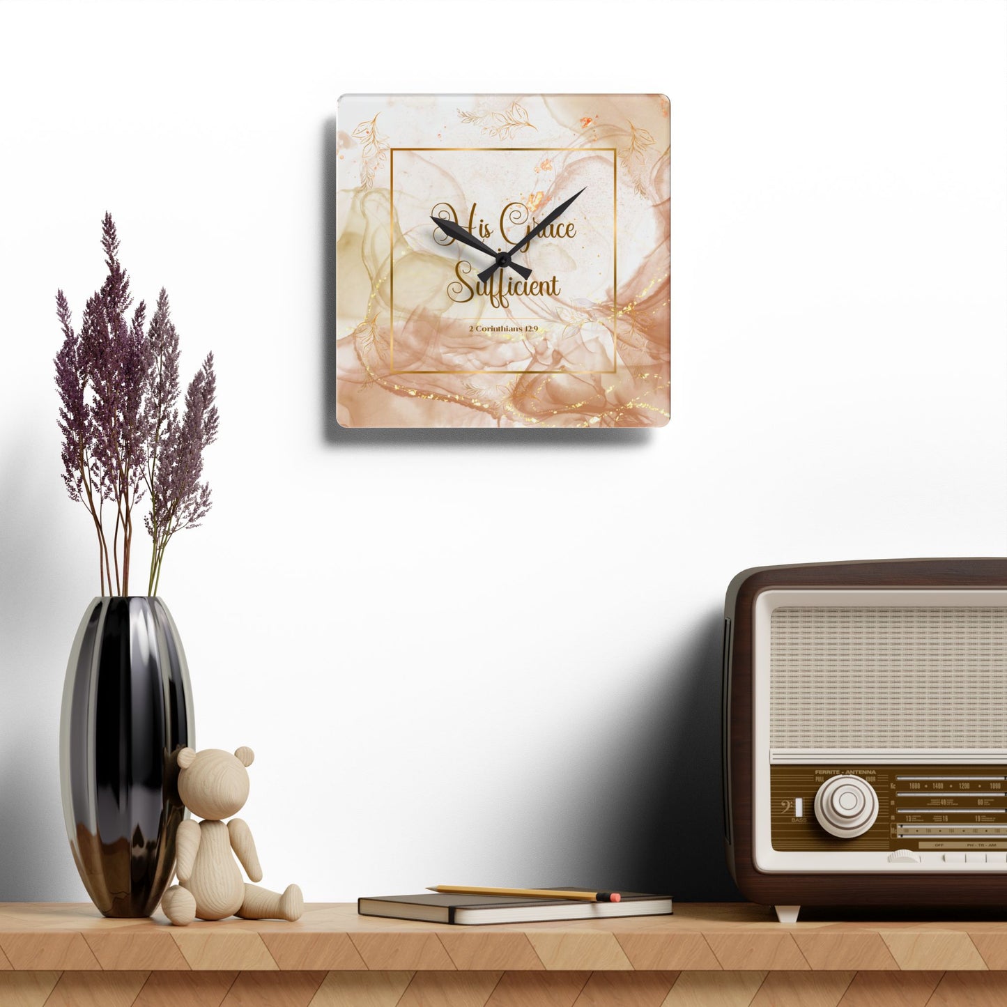 His Grace  Acrylic Wall Clock