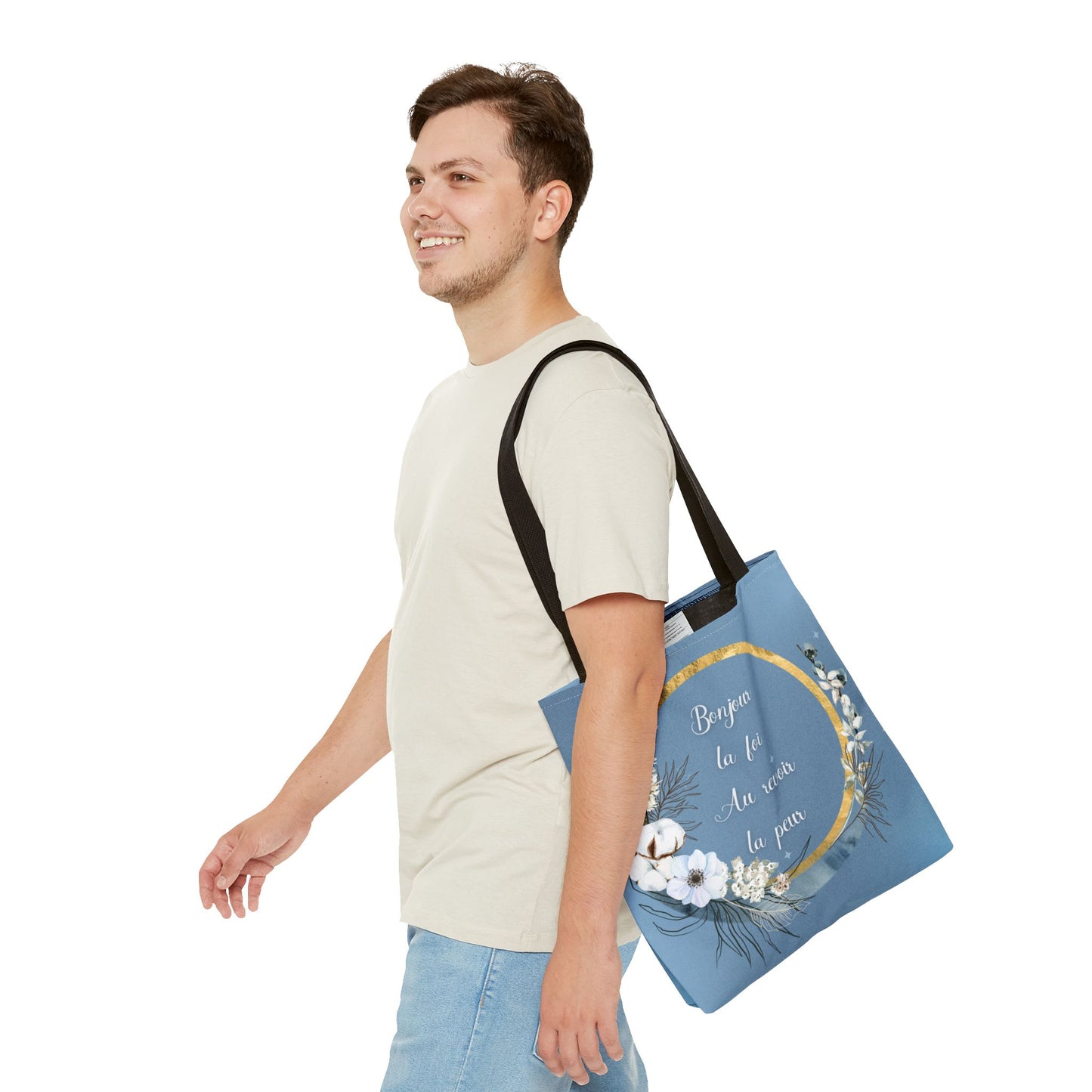 Bonjour la foi Tote Bag (AOP)