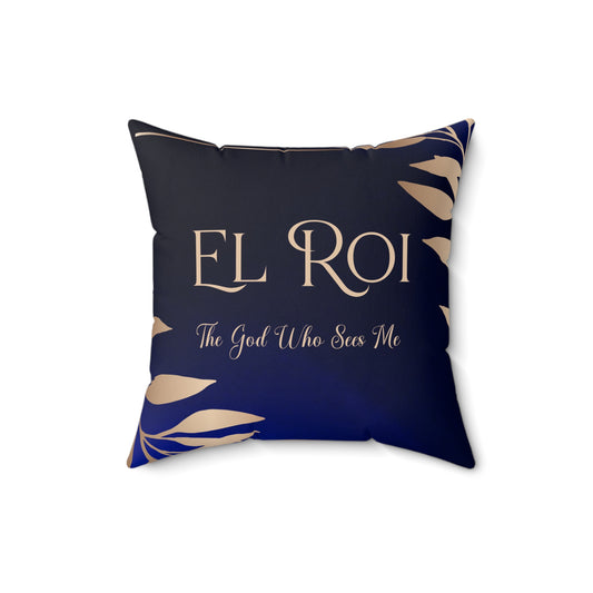 El Roi - (Sapphire) Faux Suede Square Pillow