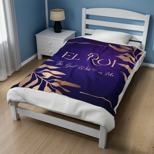 El Roi (Amethyst) Velveteen Plush Blanket