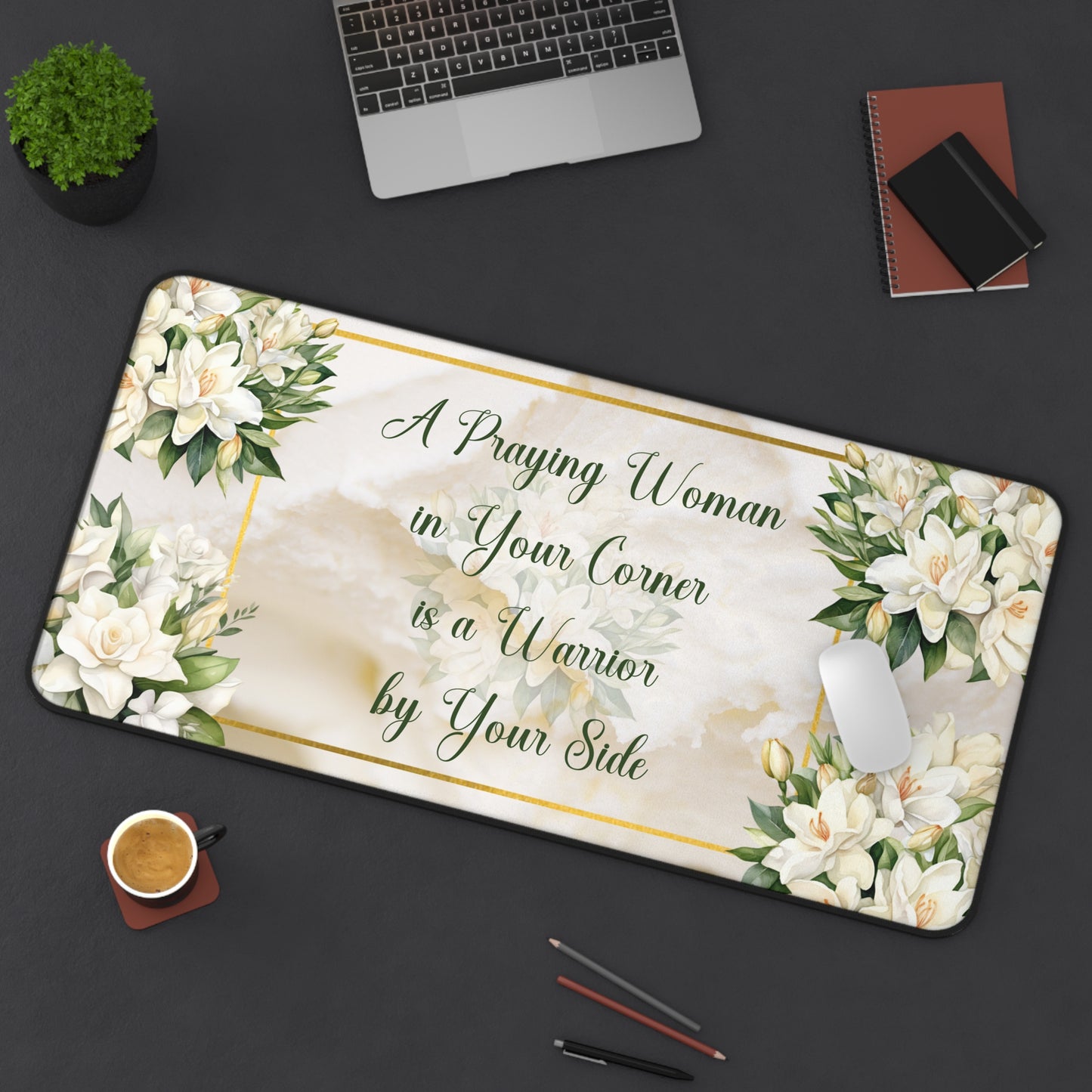 A Praying Woman (Cream) Desk Mat