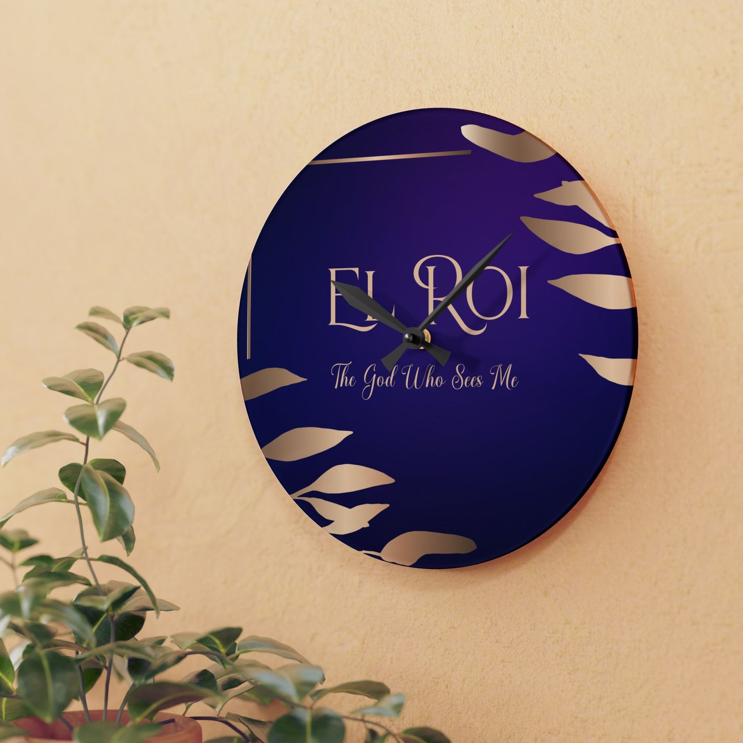 El Roi (Amethyst) Acrylic Wall Clock -