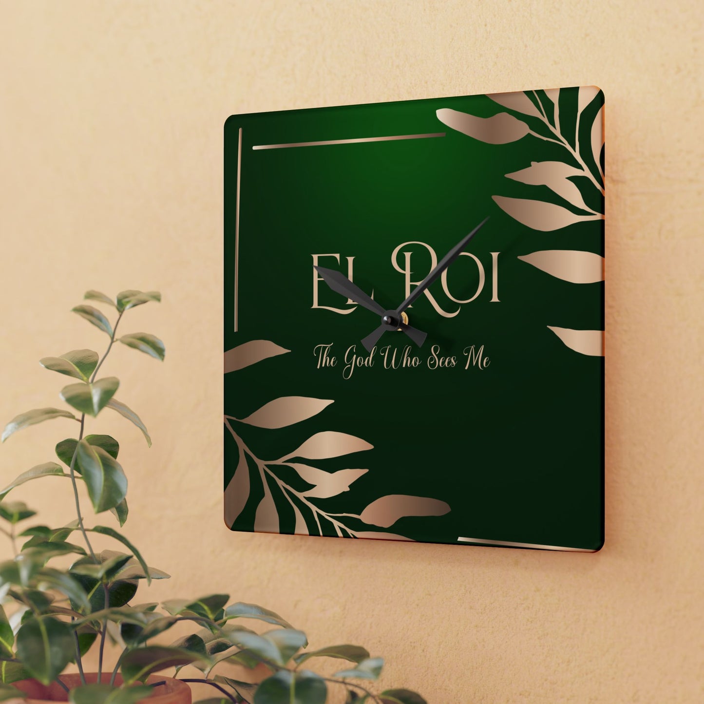 El Roi (Emerald) Acrylic Wall Clock -