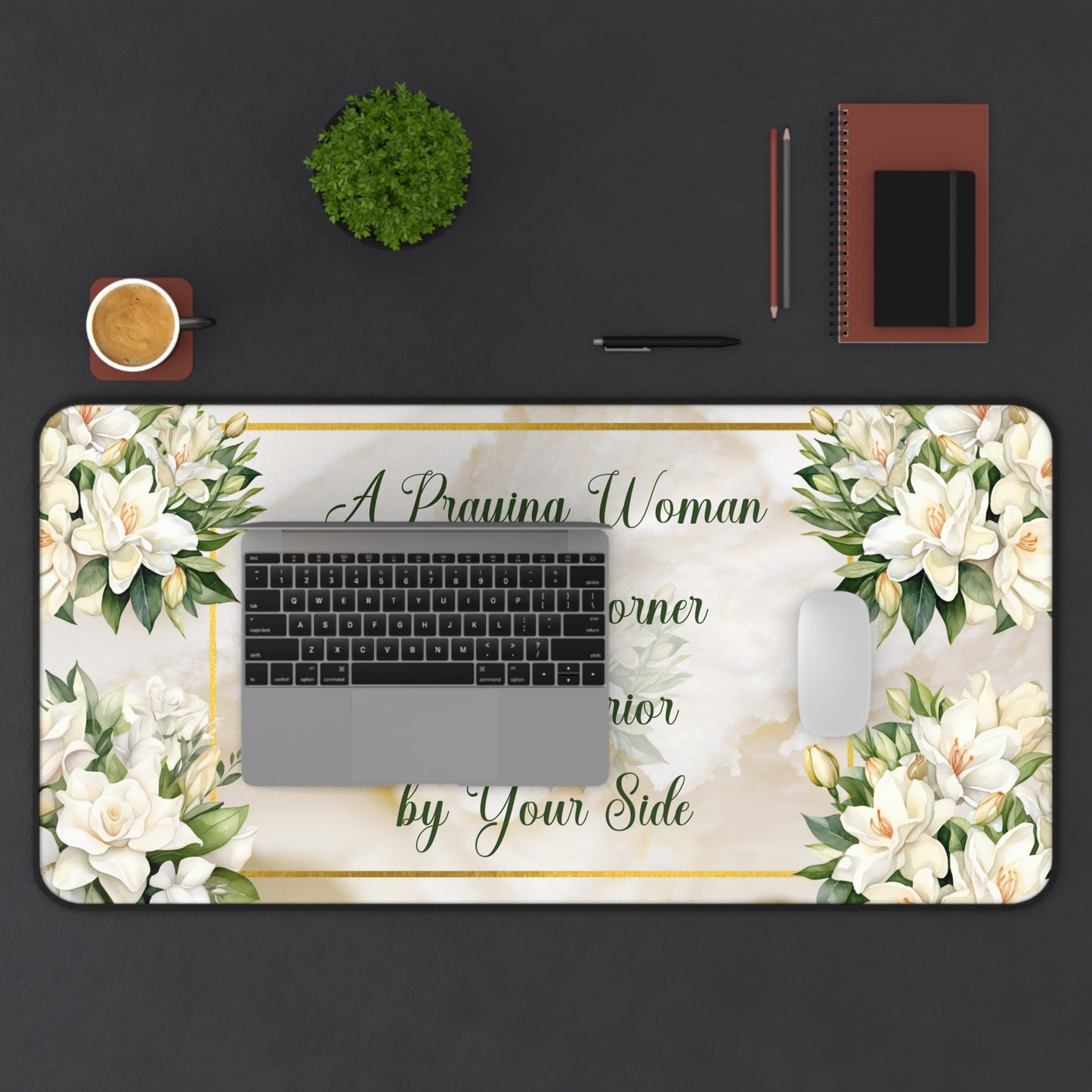 A Praying Woman (Cream) Desk Mat