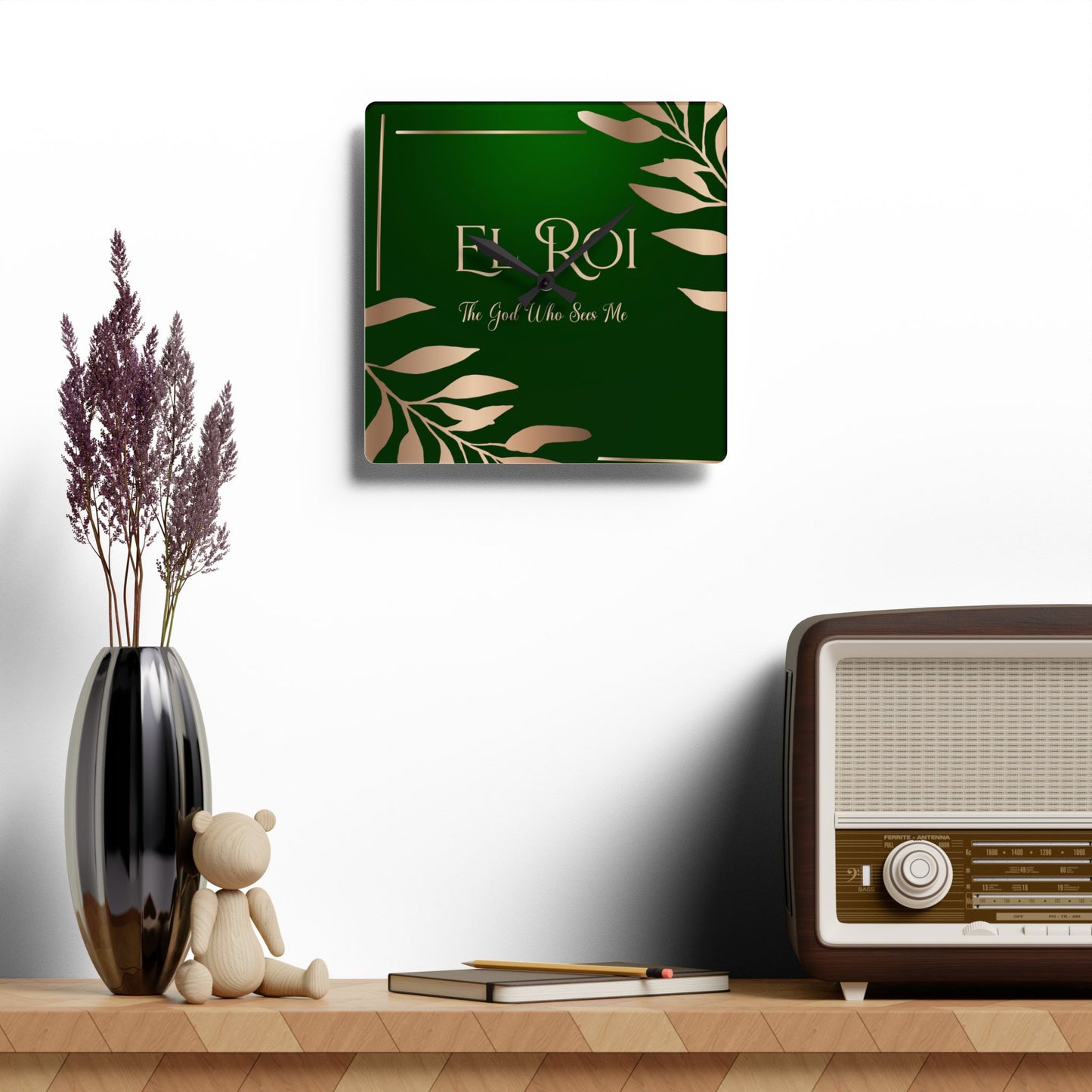 El Roi (Emerald) Acrylic Wall Clock -