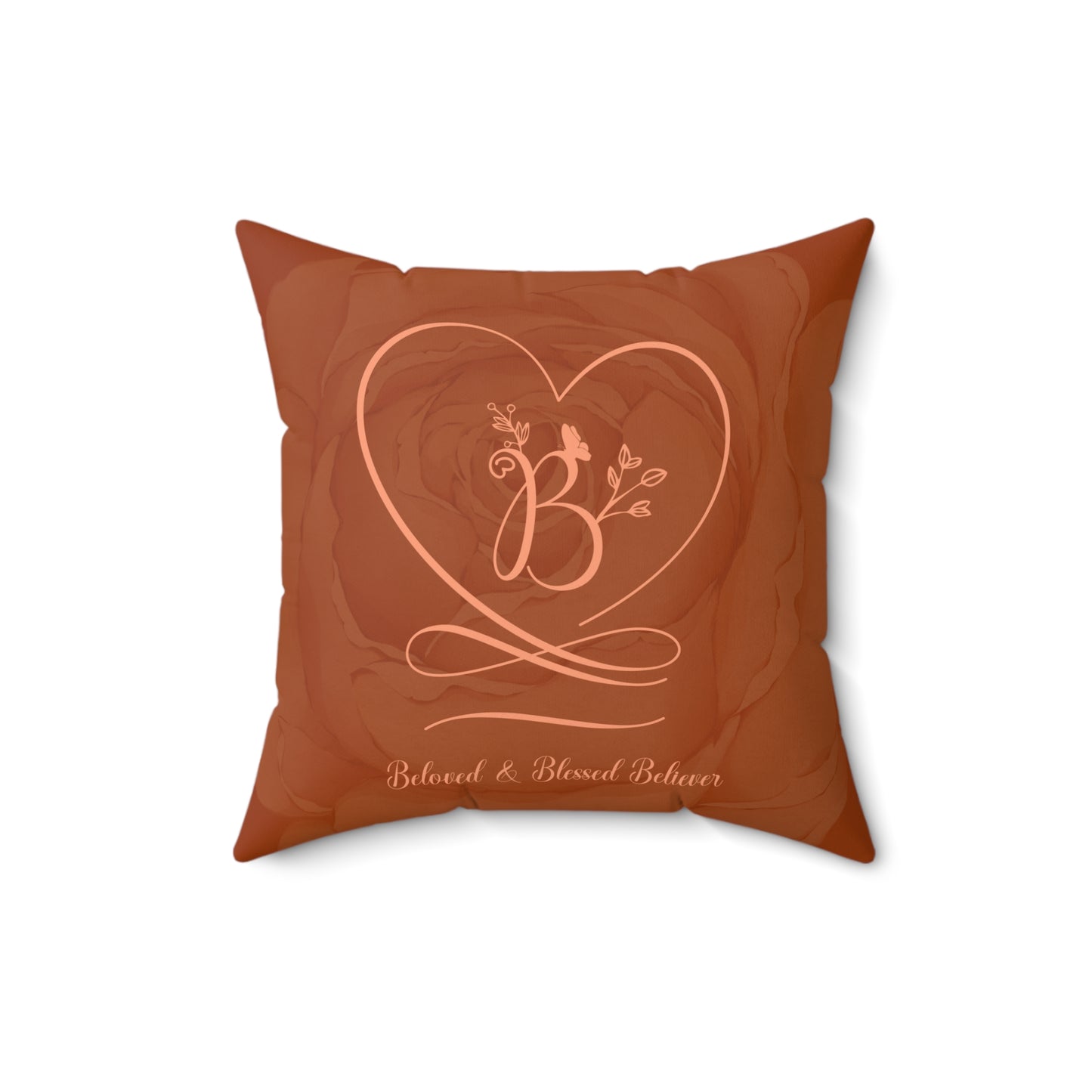 Beloved 2 Faux Suede Square Pillow