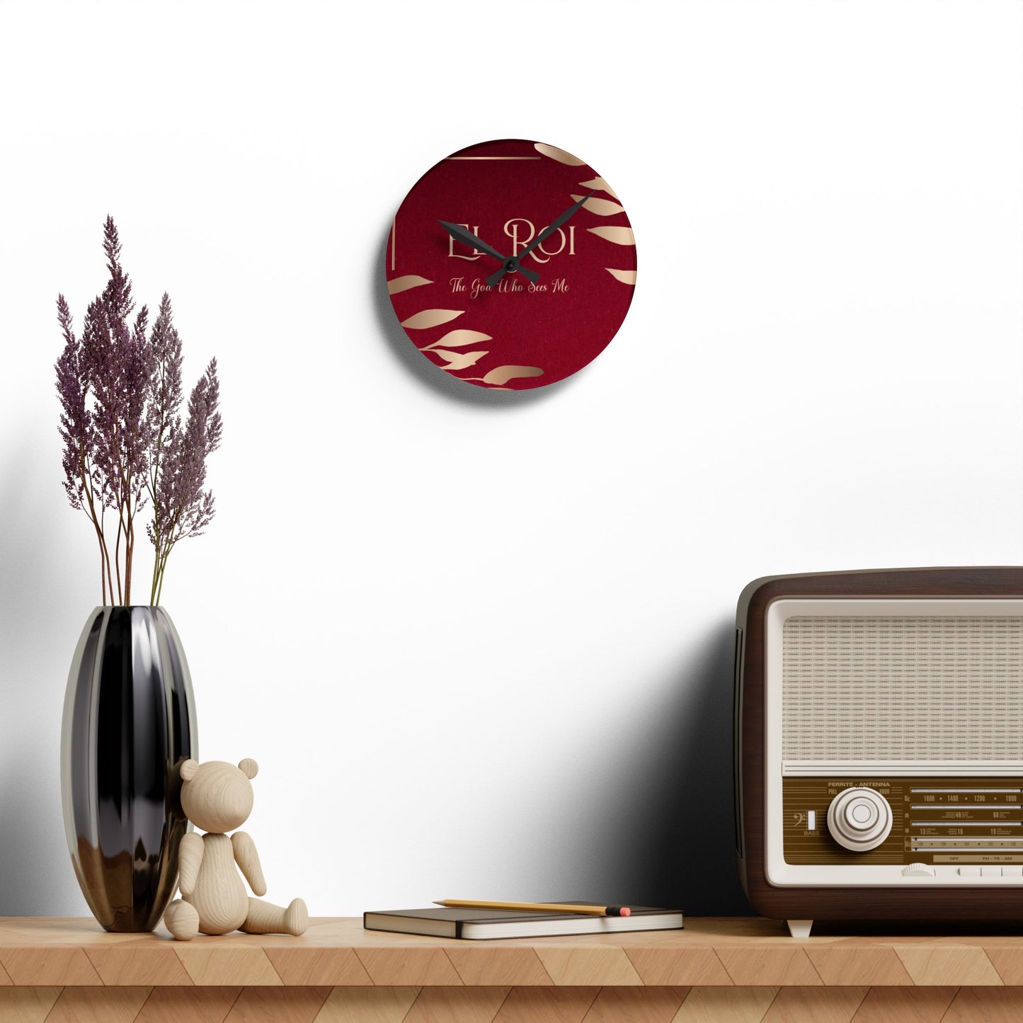 El Roi (Ruby) Acrylic Wall Clock -