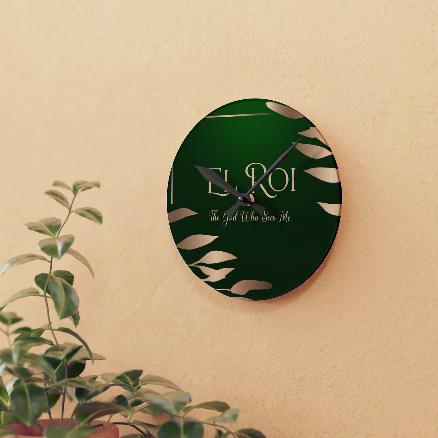 El Roi (Emerald) Acrylic Wall Clock -