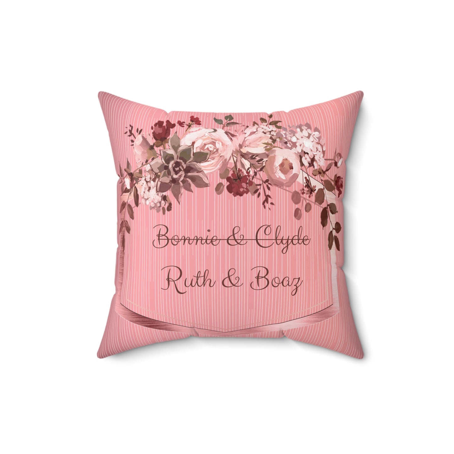 Ruth & Boaz Suede Square Pillow