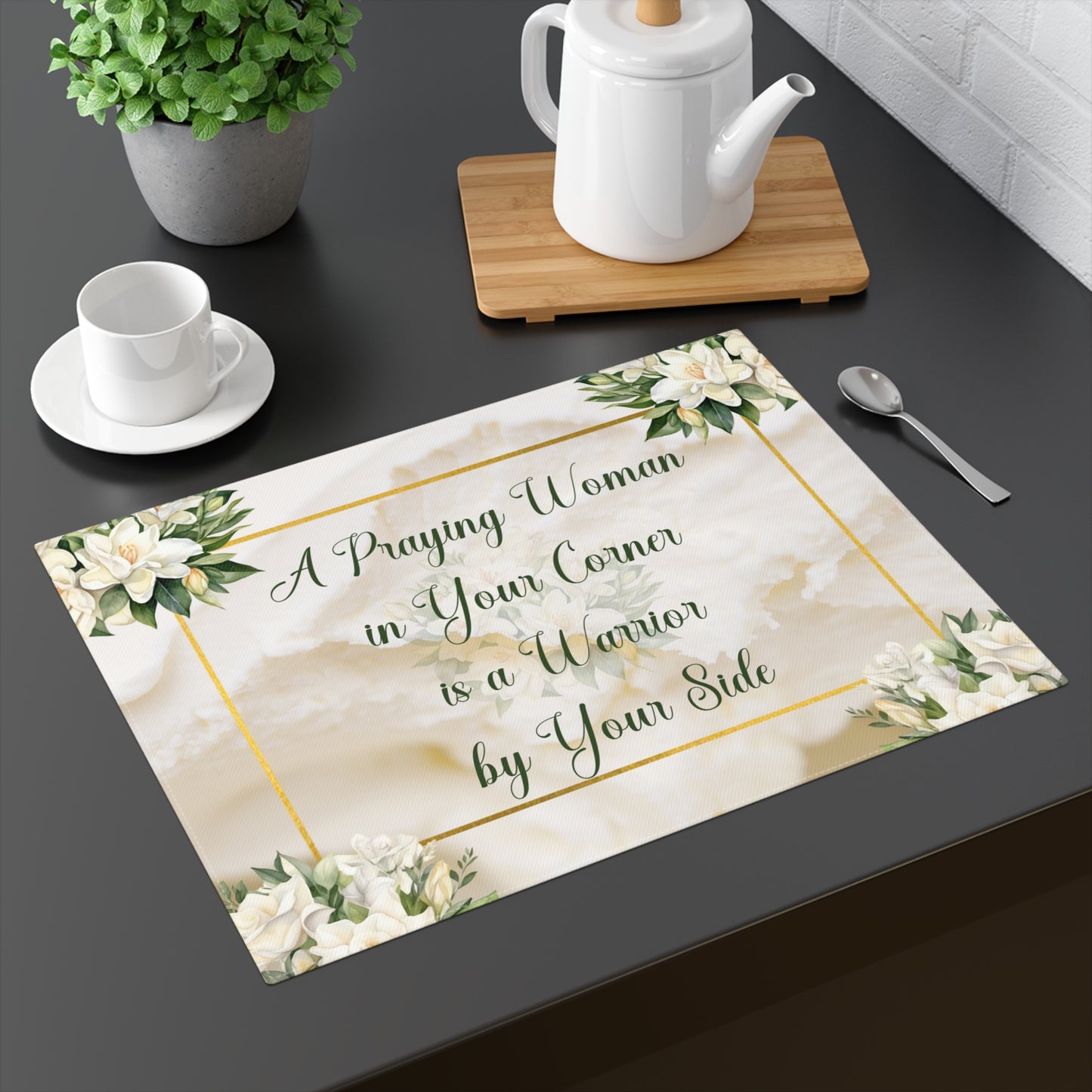 A Praying Woman (Cream) Placemat, 1pc