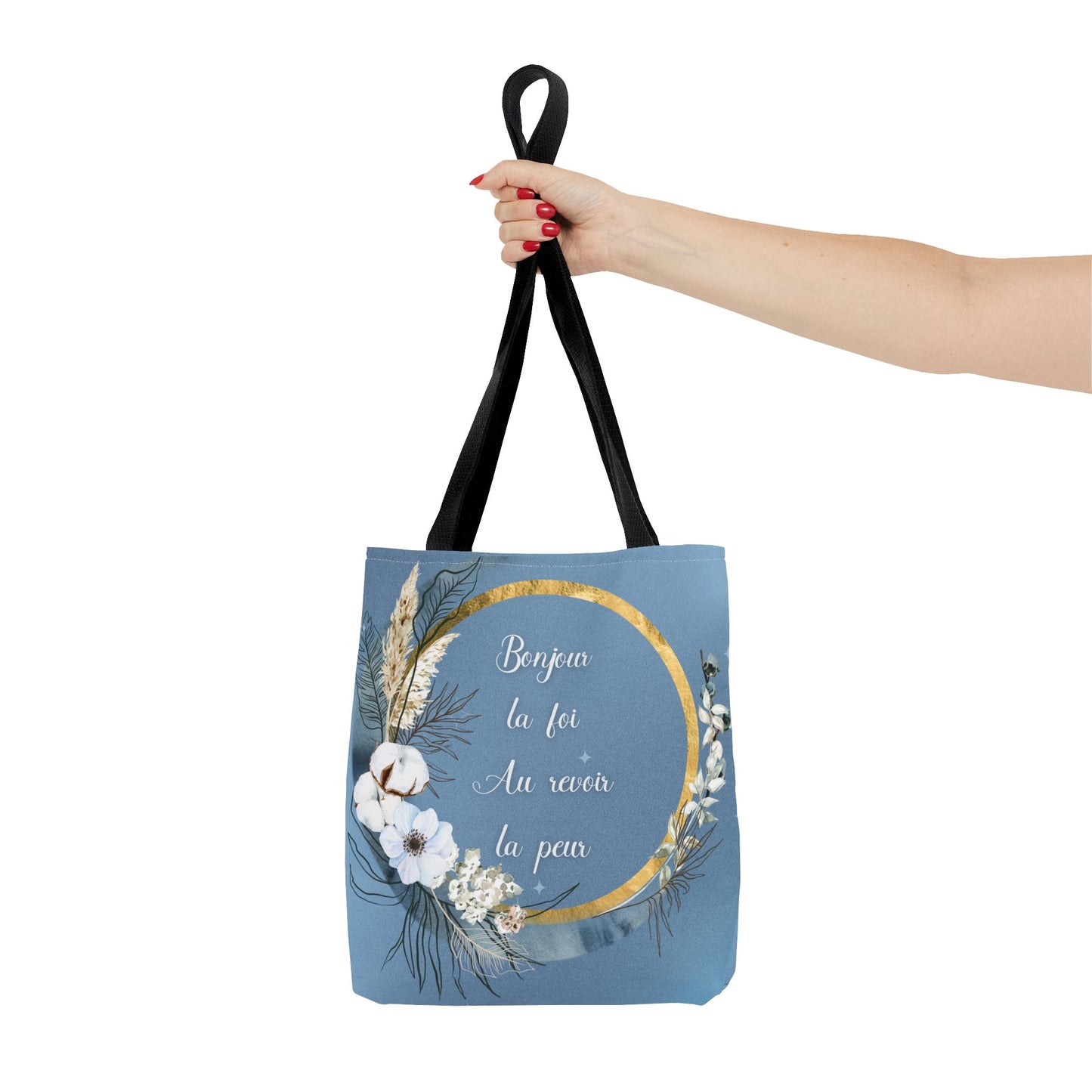 Bonjour la foi Tote Bag (AOP)