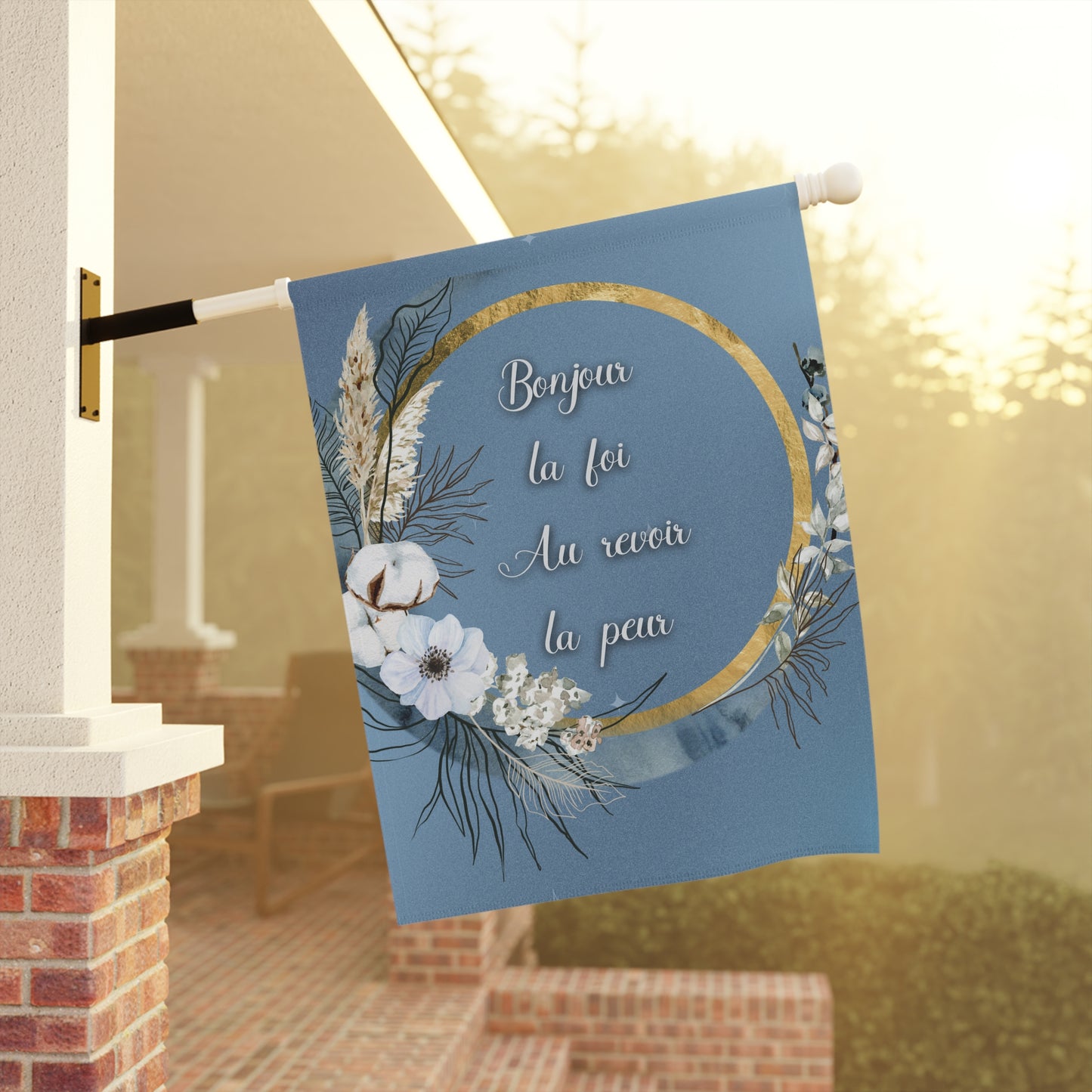 Bonjour la foi Garden & House Banner