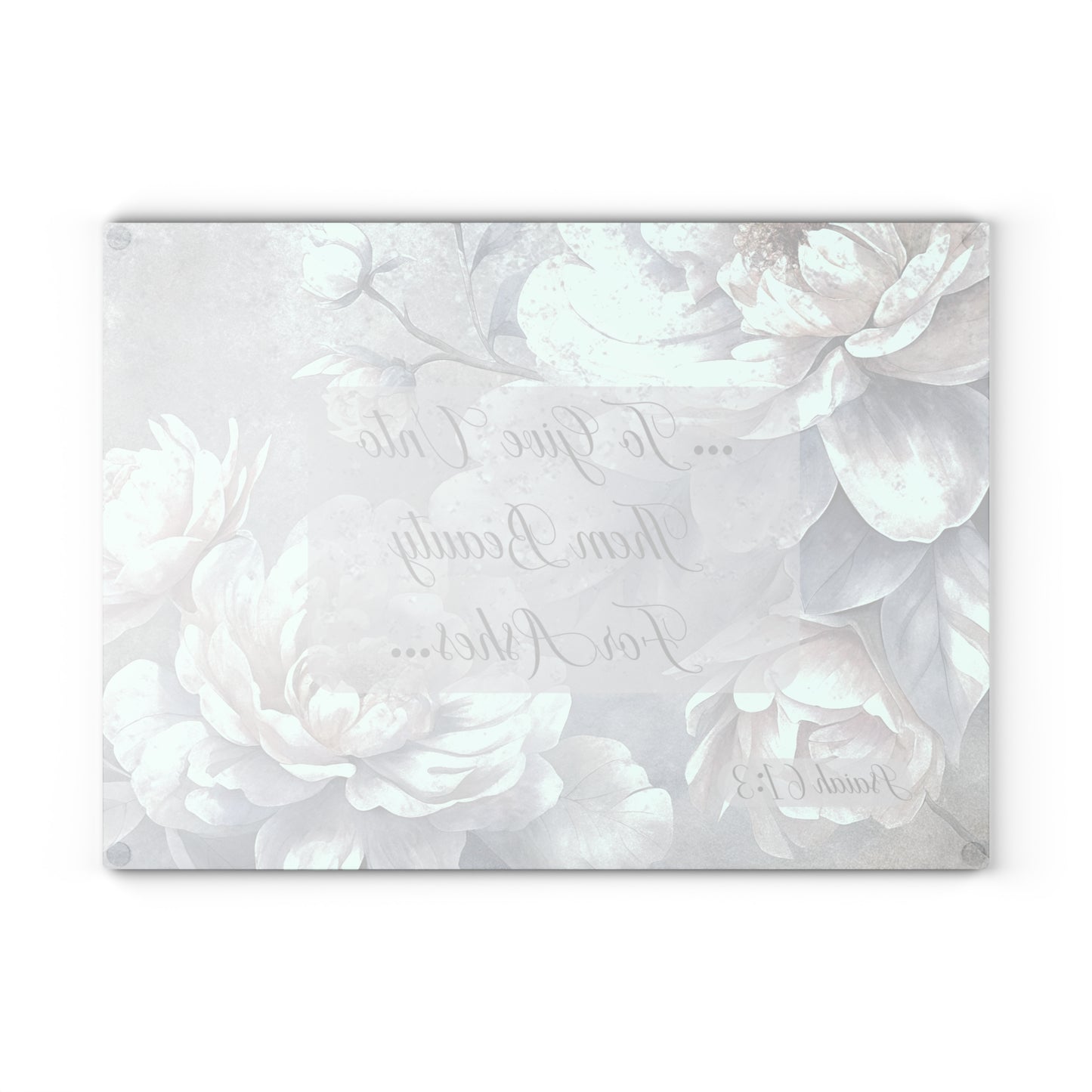 Beauty for Ashes Glass Cutting Board