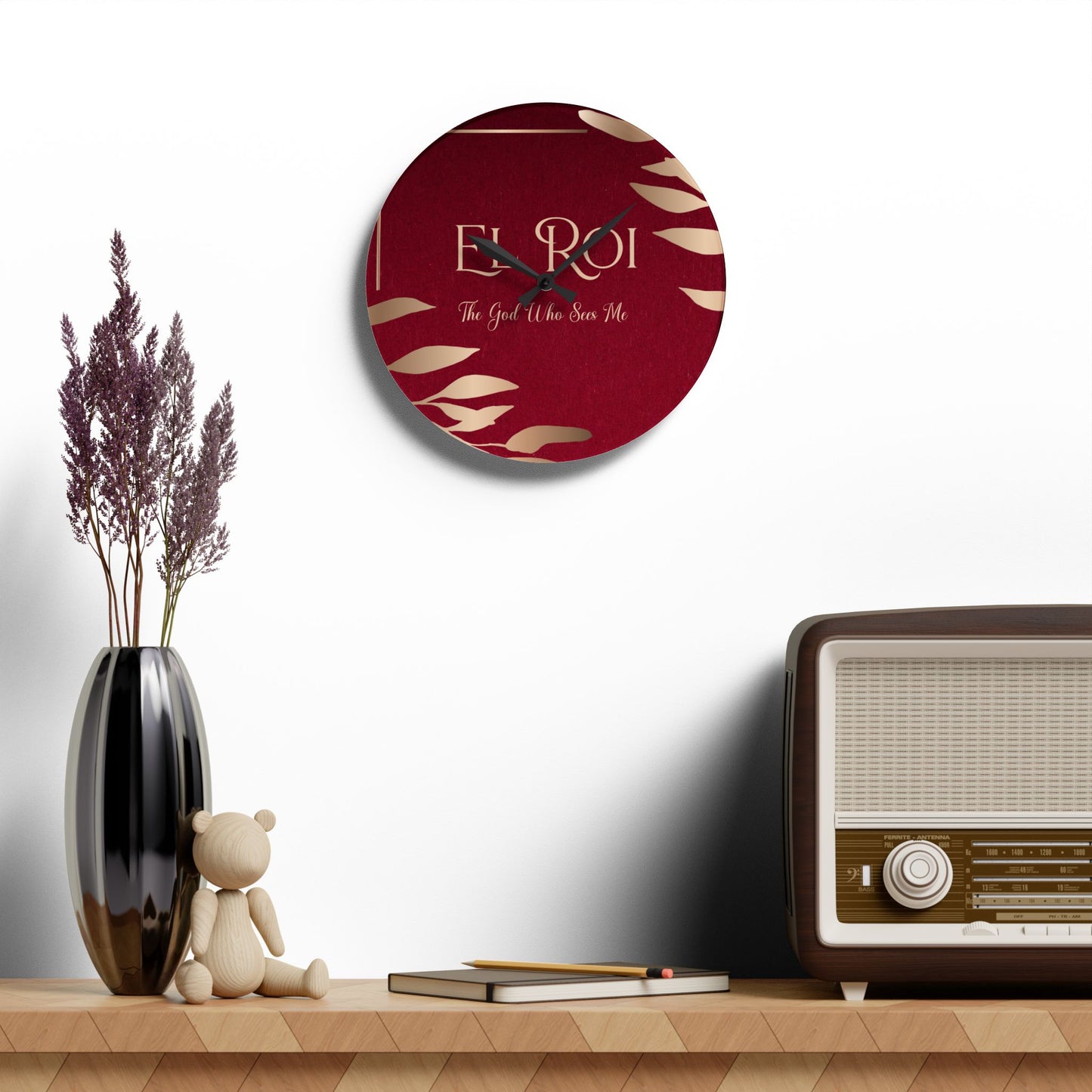 El Roi (Ruby) Acrylic Wall Clock -