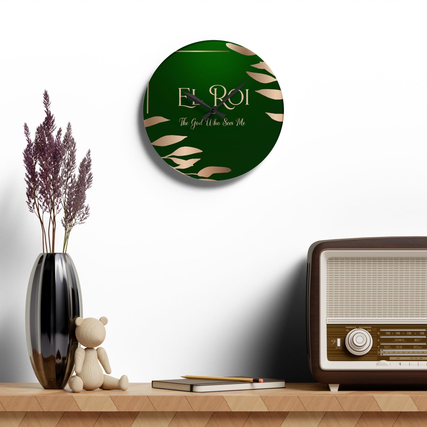 El Roi (Emerald) Acrylic Wall Clock -