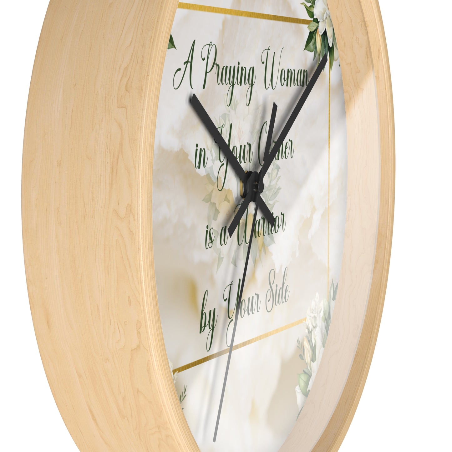 A Praying Woman (Cream) Wall Clock