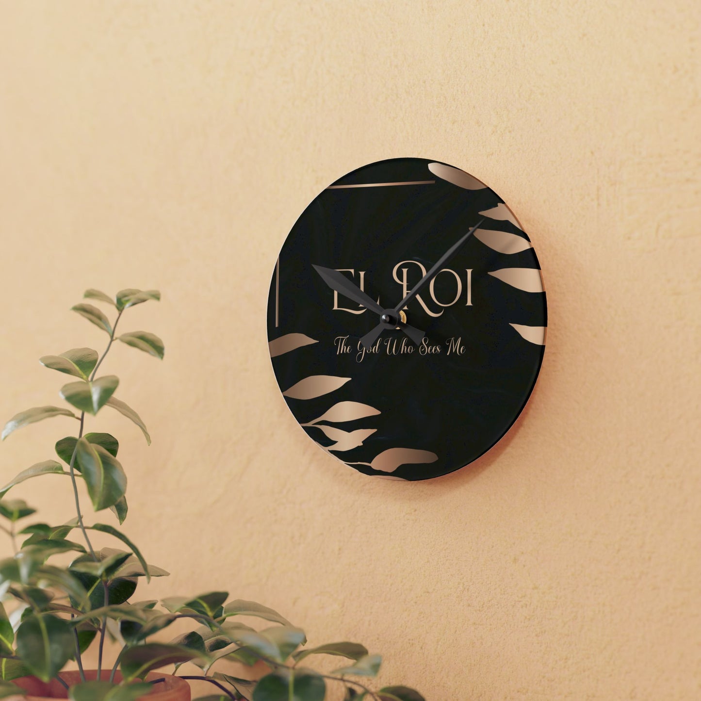 El Roi (Onyx) Acrylic Wall Clock -