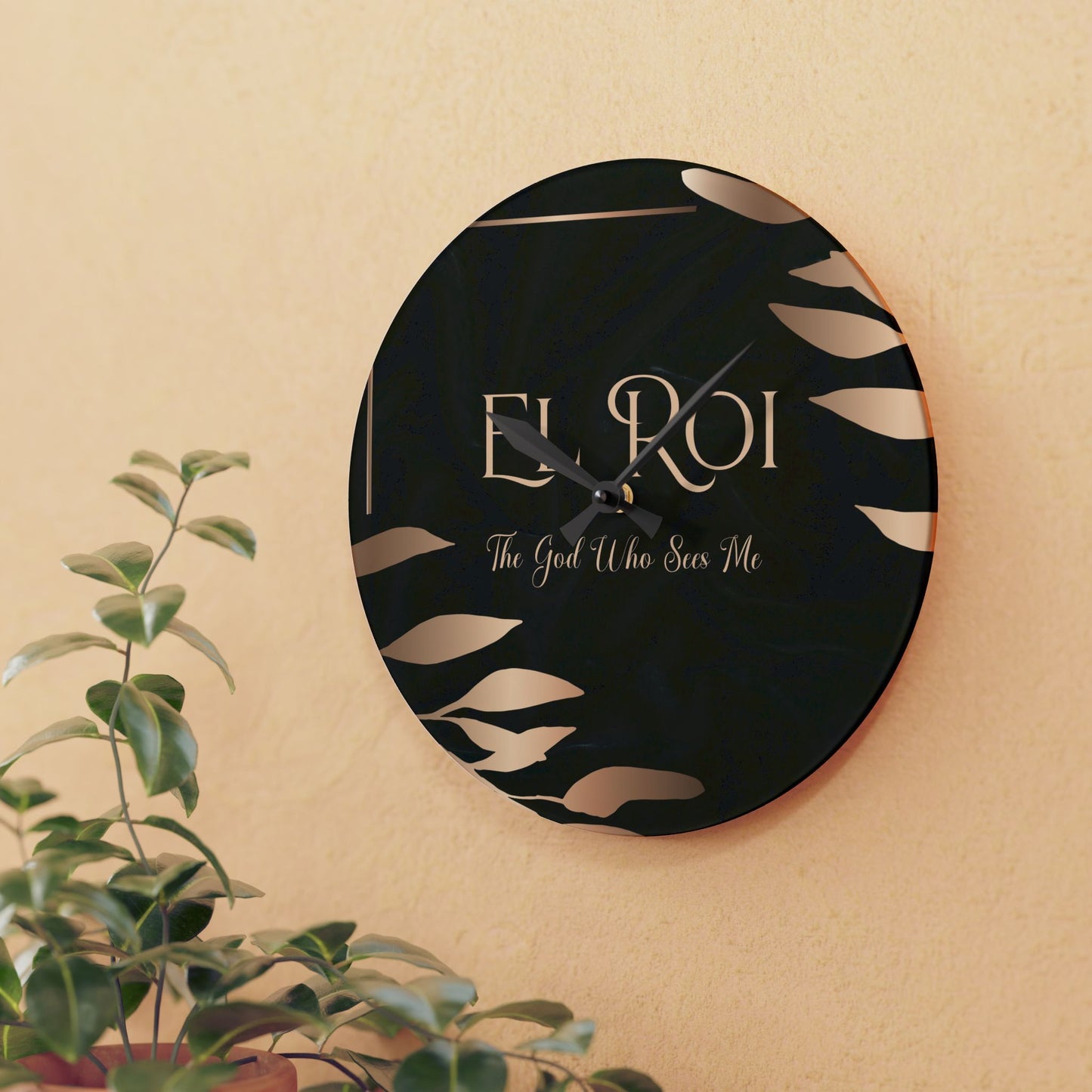 El Roi (Onyx) Acrylic Wall Clock -