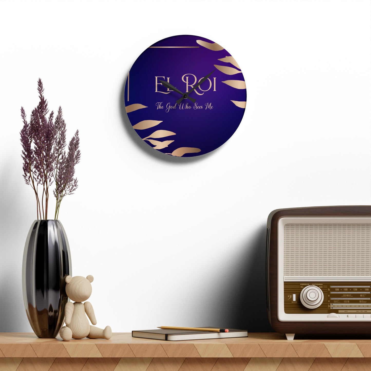 El Roi (Amethyst) Acrylic Wall Clock -