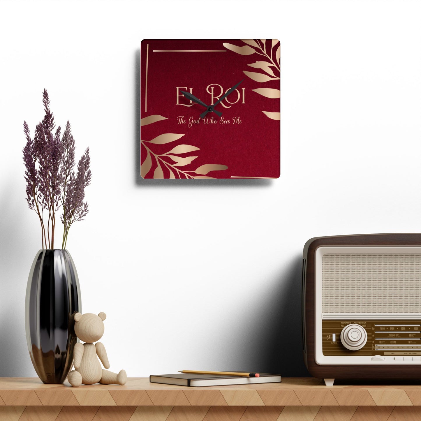 El Roi (Ruby) Acrylic Wall Clock -