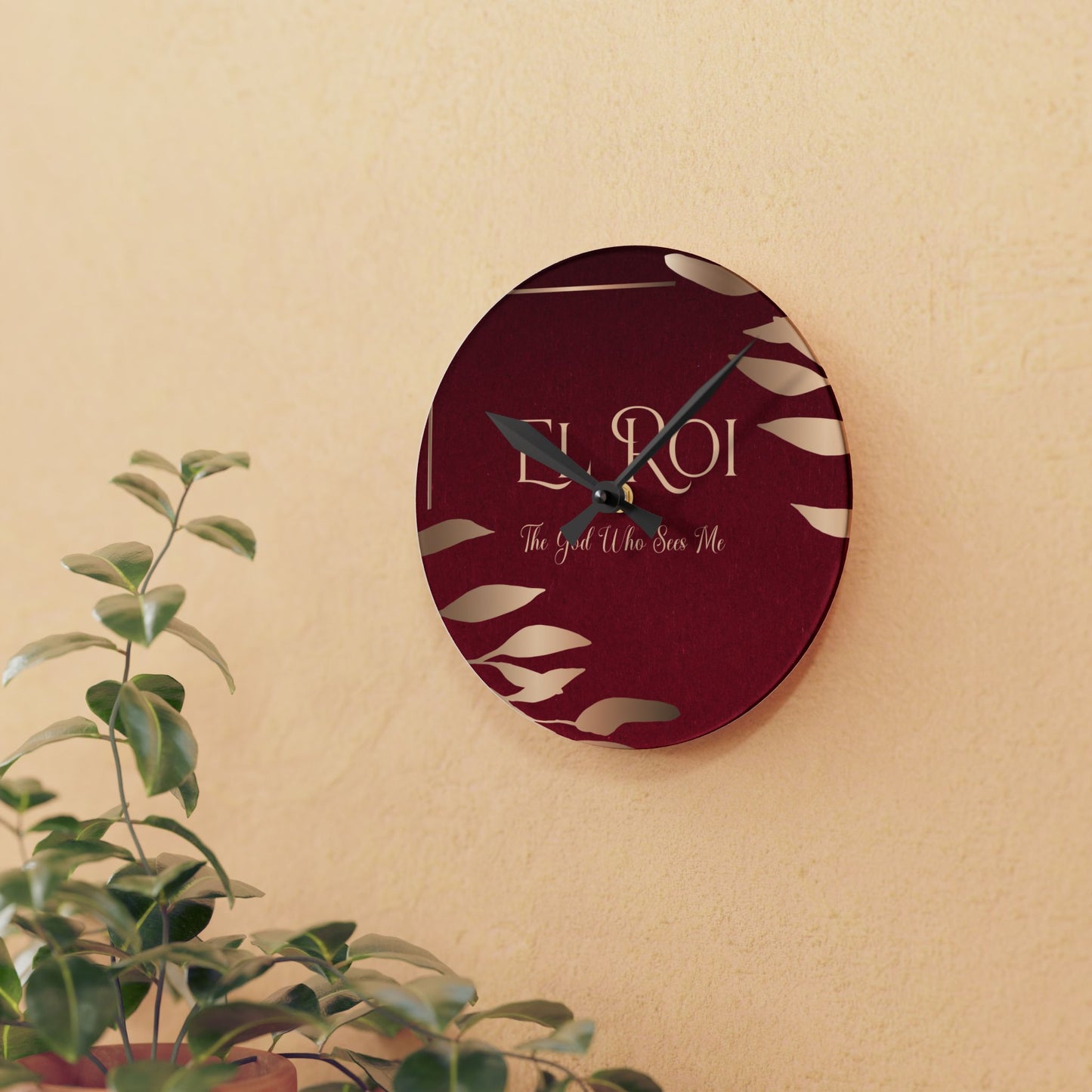 El Roi (Ruby) Acrylic Wall Clock -