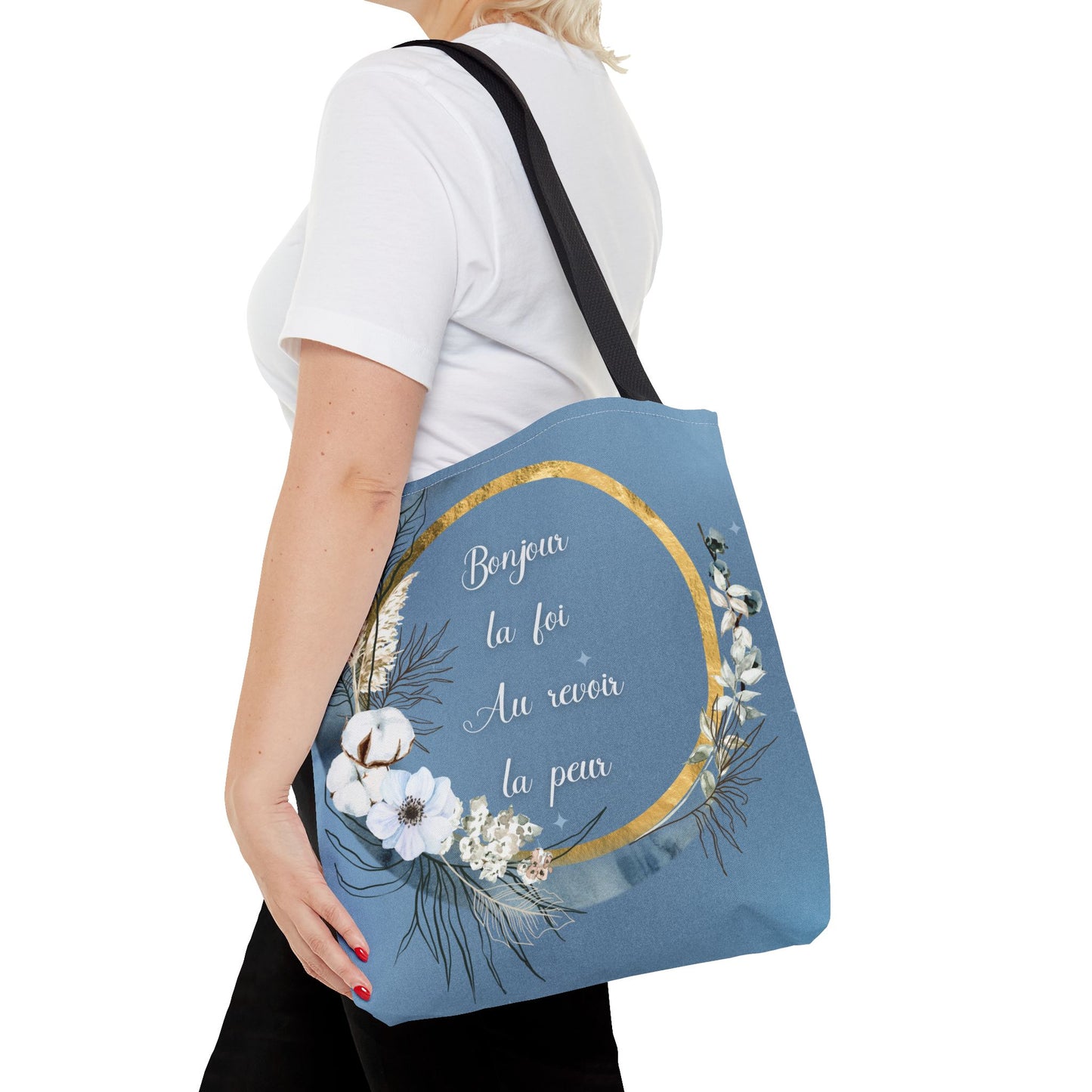 Bonjour la foi Tote Bag (AOP)