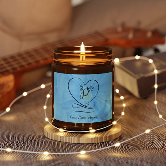 Peace Soy Candle (Multi-Size, Amber Jar)