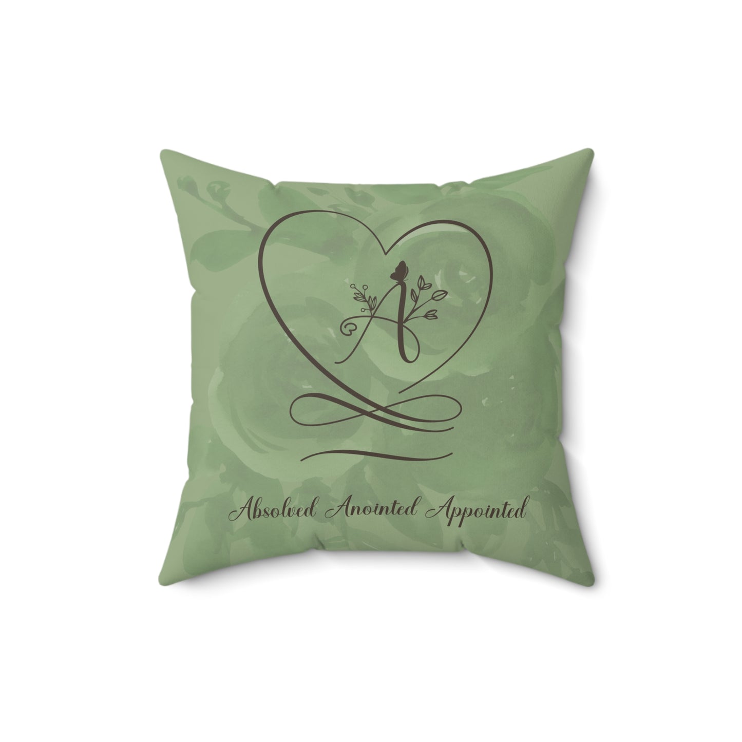 Anointed Faux Suede Square Pillow