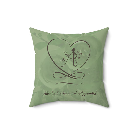 Anointed Faux Suede Square Pillow