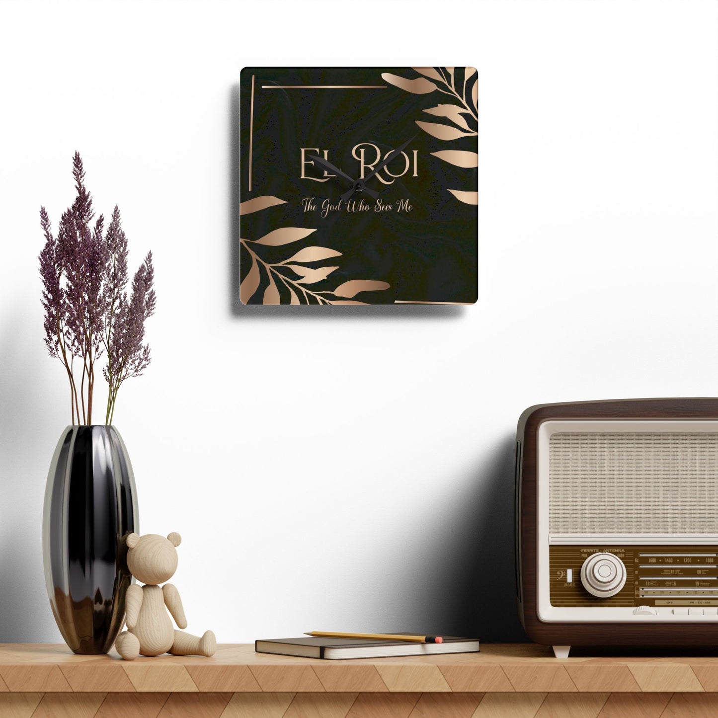 El Roi (Onyx) Acrylic Wall Clock -